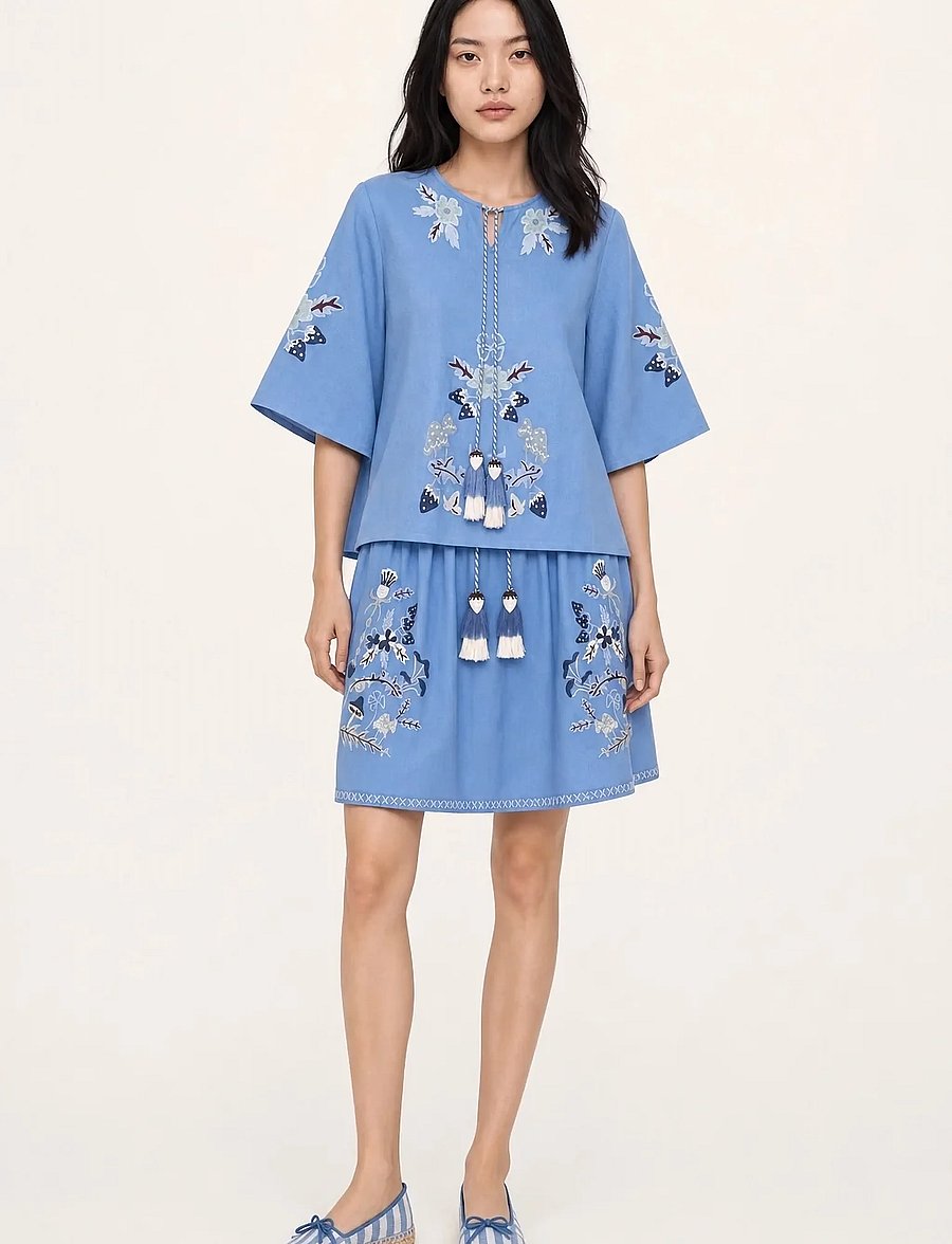 Helmstedt - Iben Blouse - kortærmede bluser - dreamy blue - 3