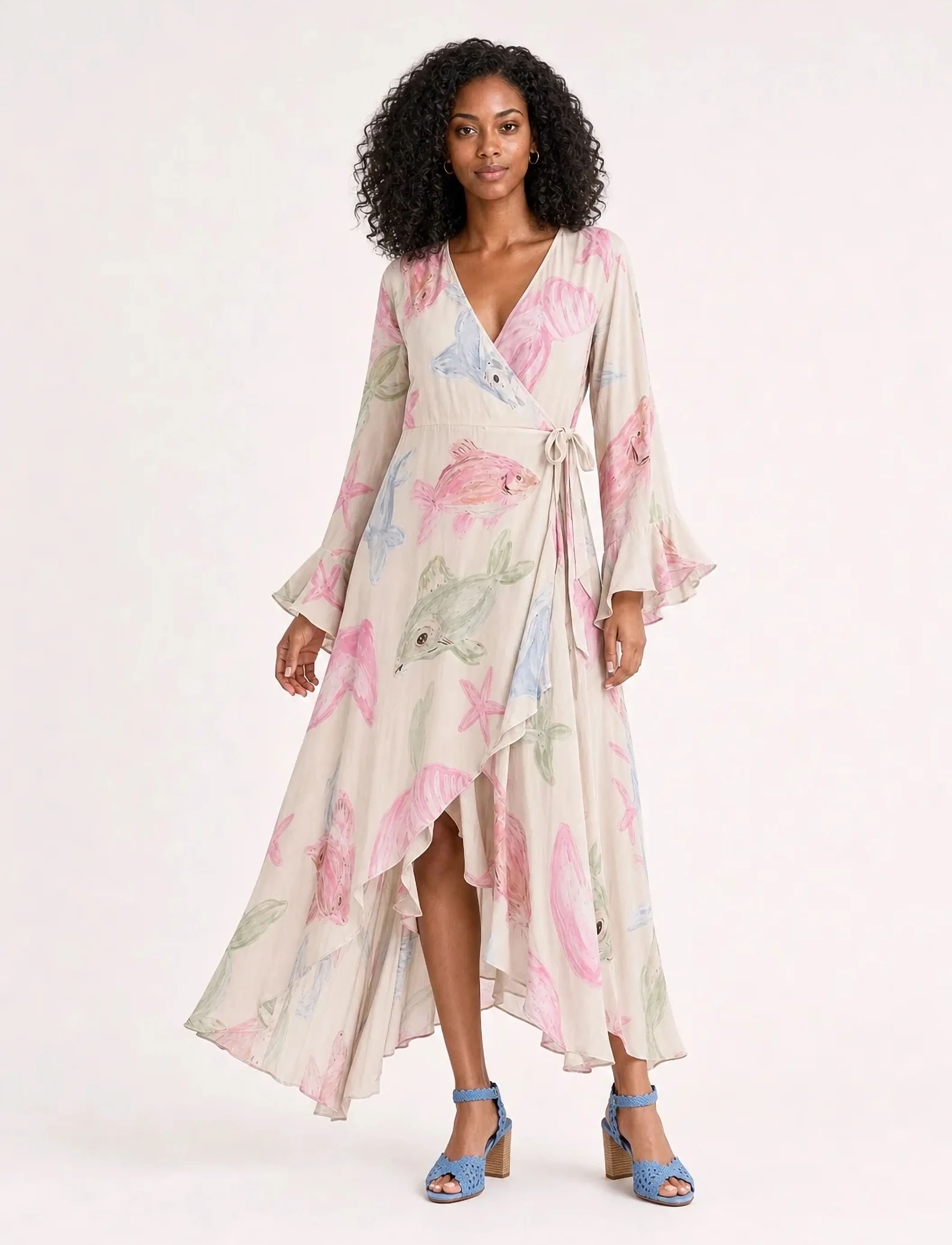 Helmstedt - Elava Dress - suvekleidid - pastel fish print - 3