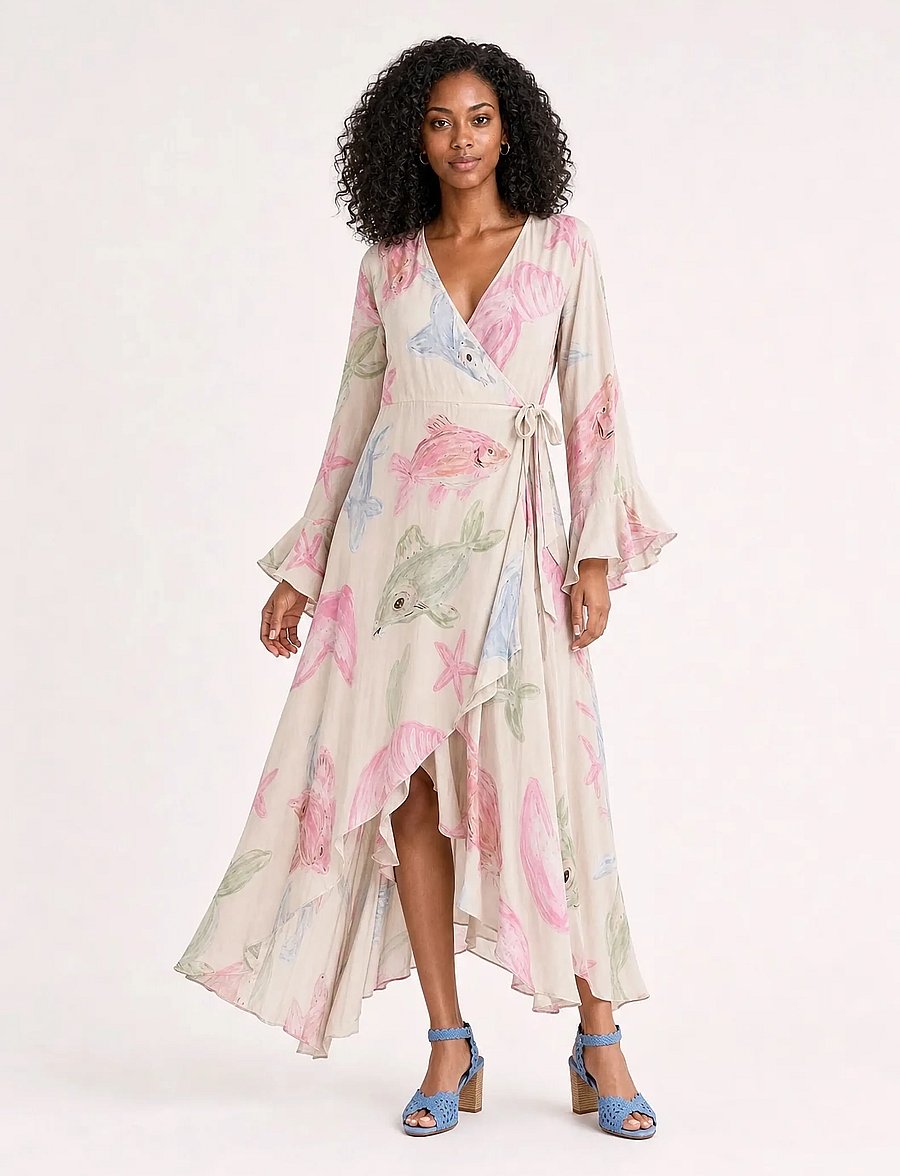 Helmstedt - Elava Dress - suvekleidid - pastel fish print - 3
