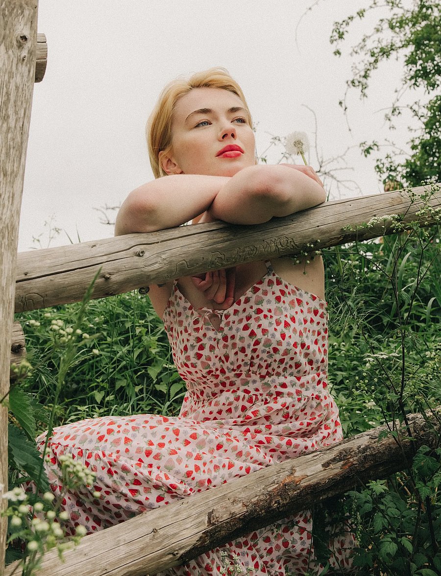 Helmstedt - Malou Dress - sommerkjoler - strawberry print - 0