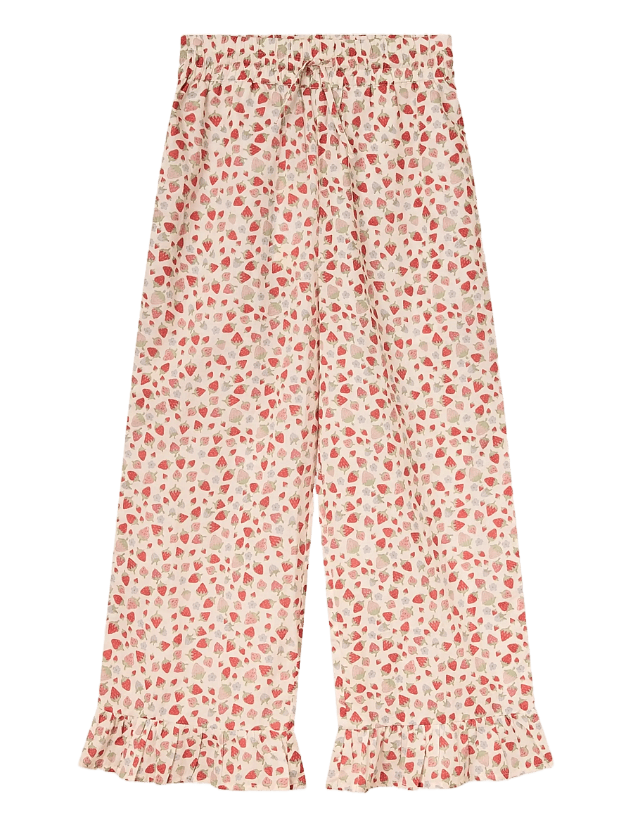 Helmstedt - Elin Pants - straight leg trousers - strawberry print - 1