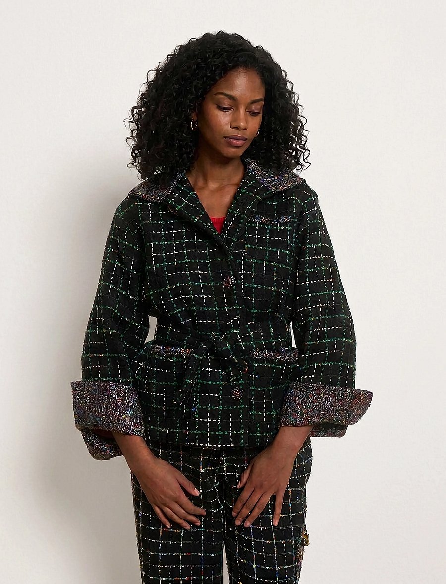 Helmstedt - Freya Jacket - blazer mit gürtel - black bouclÉ - 0