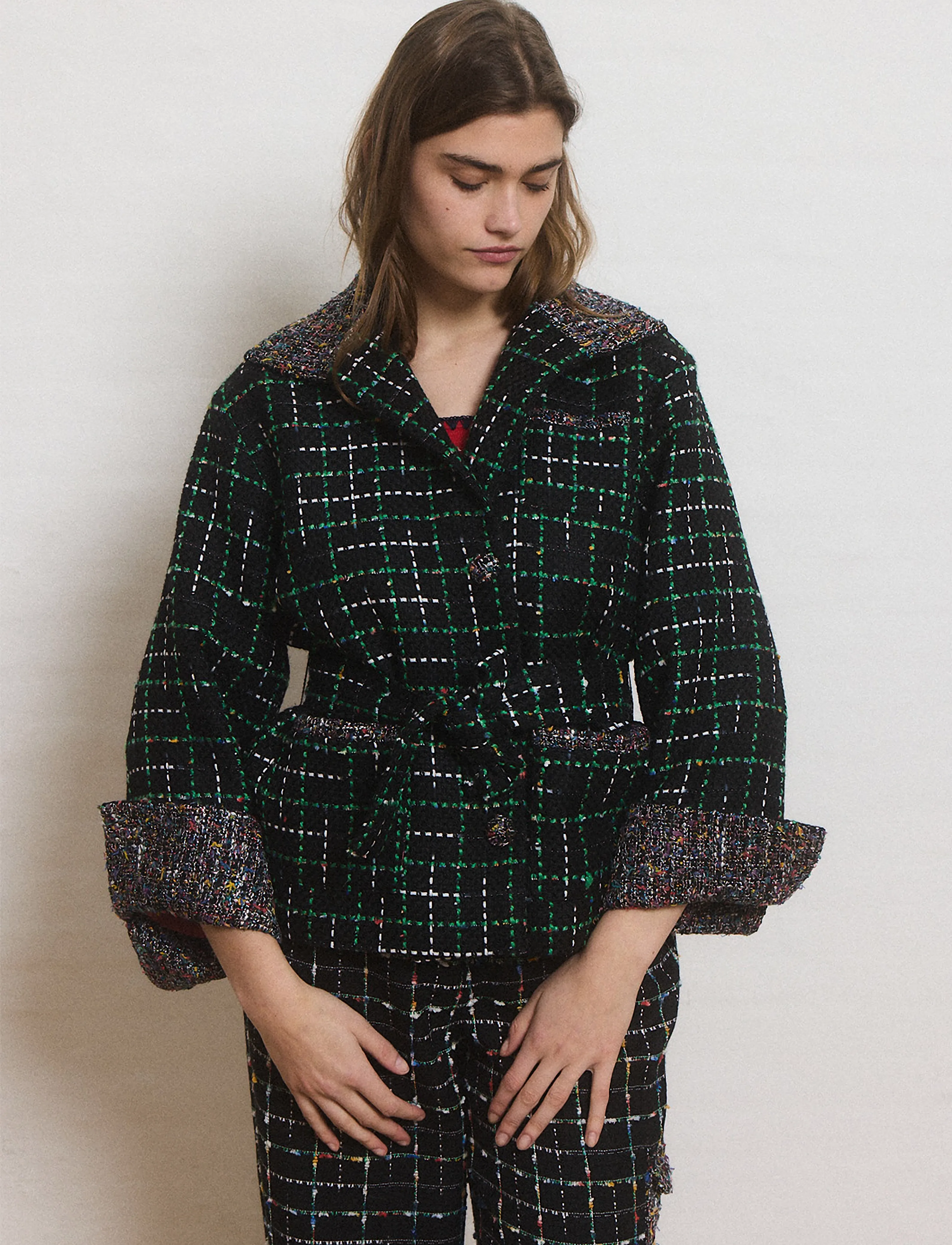 Helmstedt - Freya Jacket - blazer mit gürtel - black bouclÉ - 3