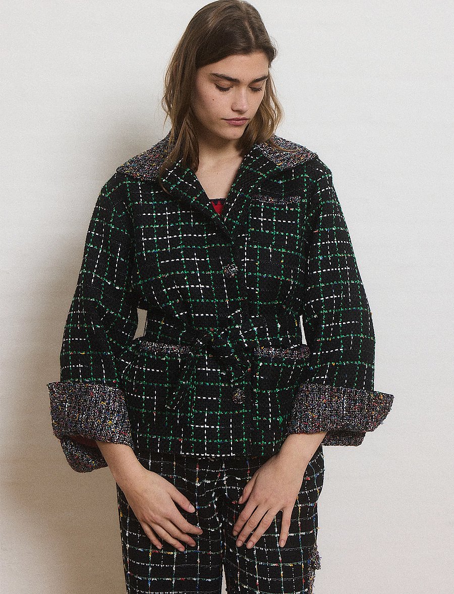 Helmstedt - Freya Jacket - blazer mit gürtel - black bouclÉ - 3