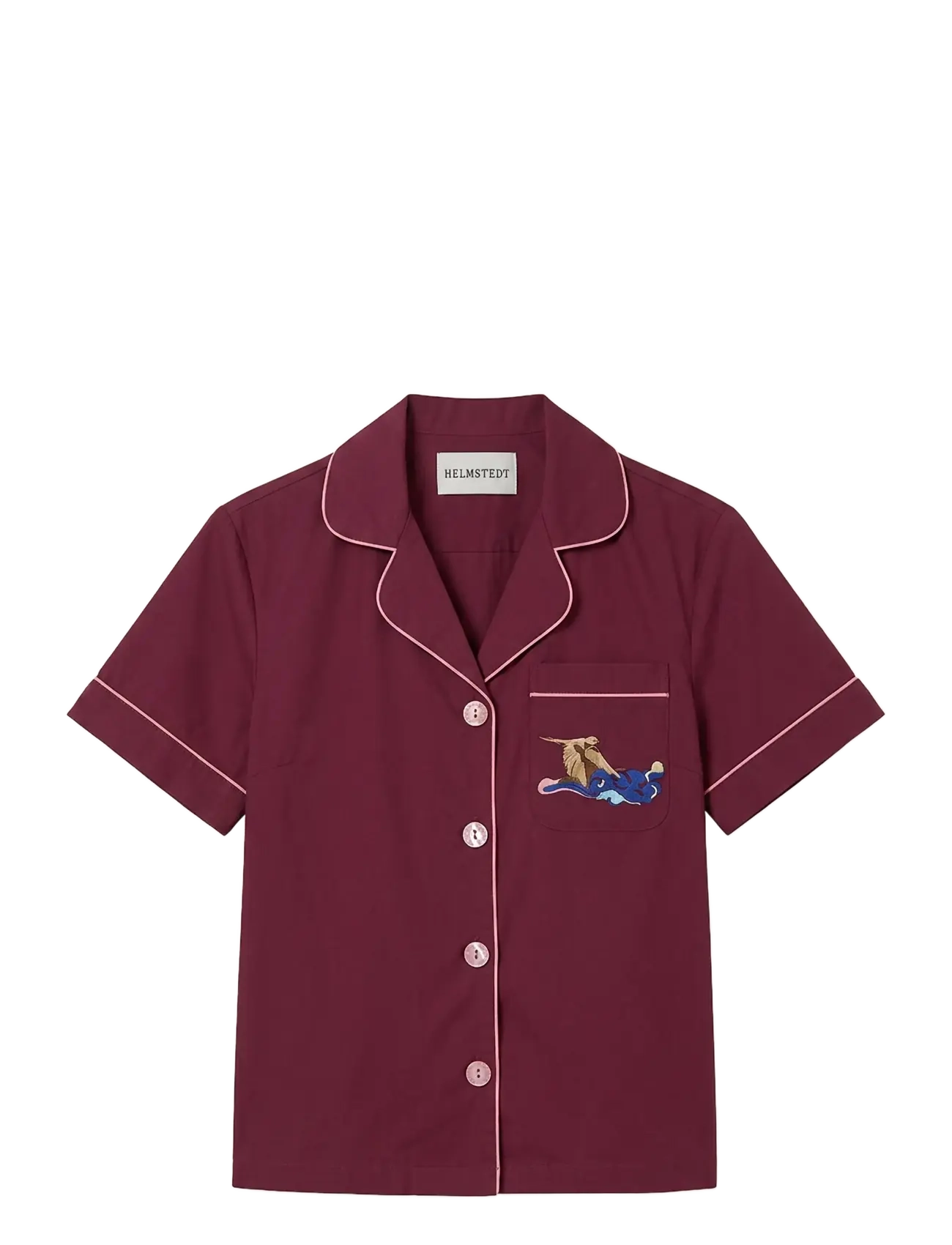 Helmstedt - Fiona Shirt - short-sleeved shirts - burgundy red - 1