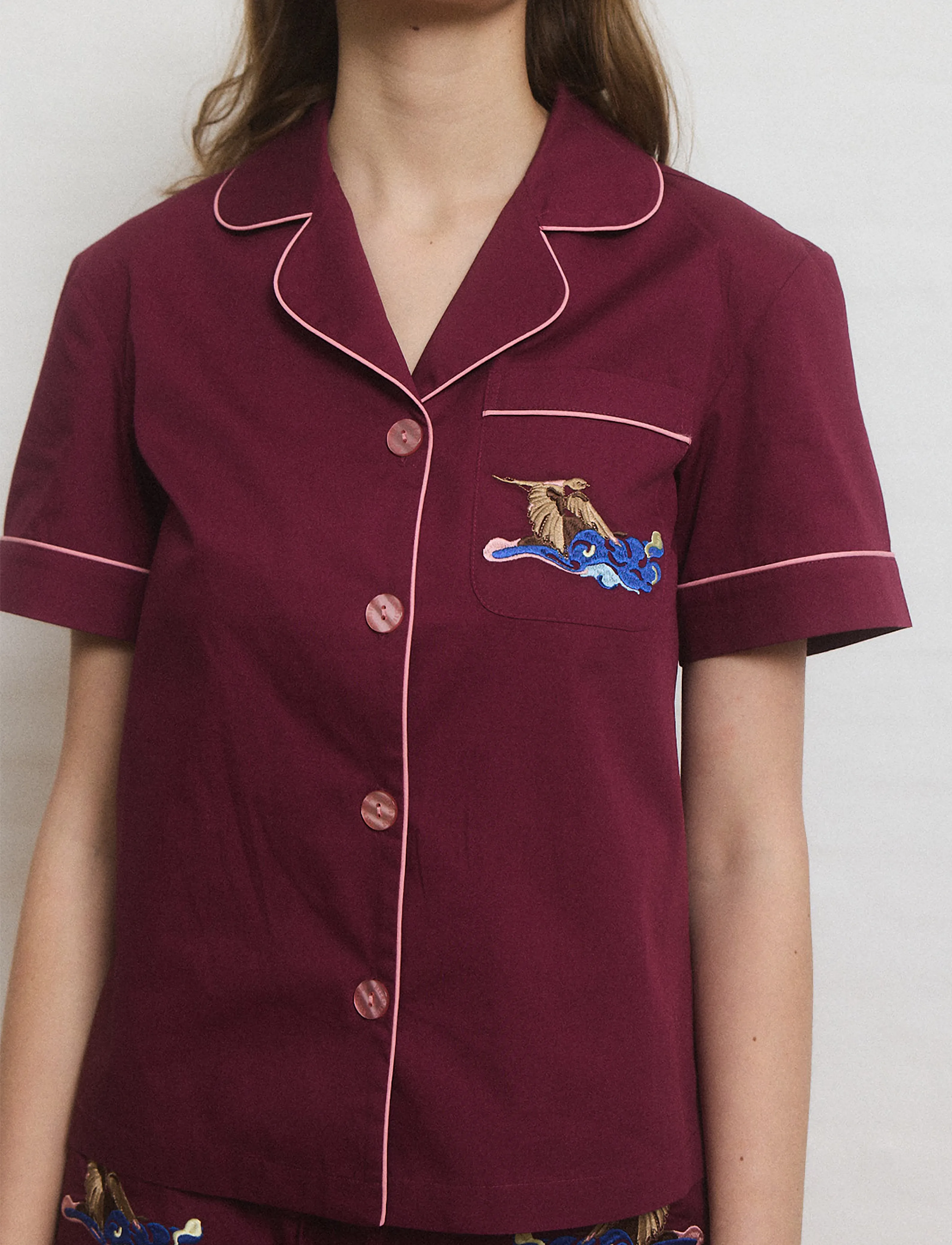 Helmstedt Fiona Shirt - Särgid - BURGUNDY RED / burgundy