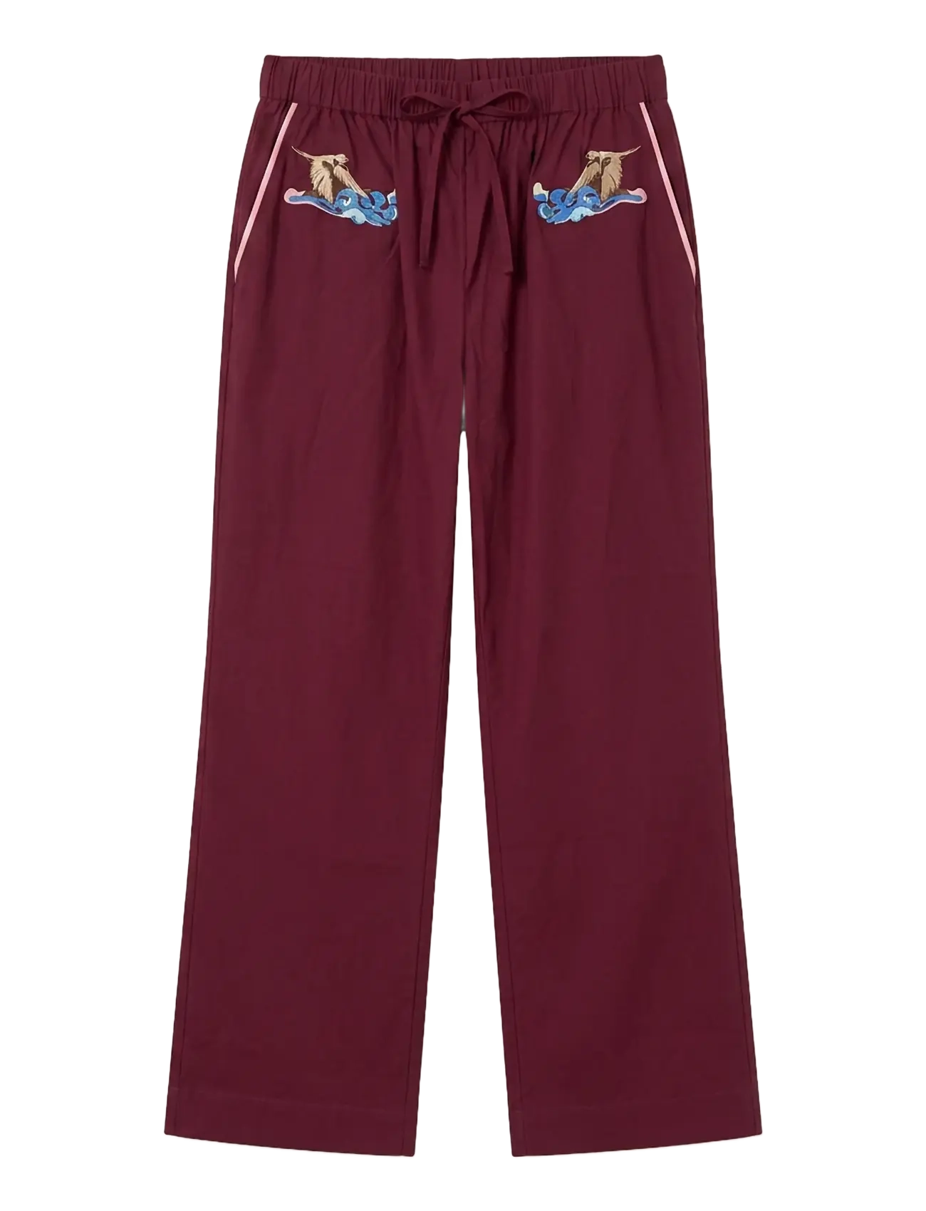 Helmstedt - Fiona Pants - bukser med lige ben - burgundy red - 1