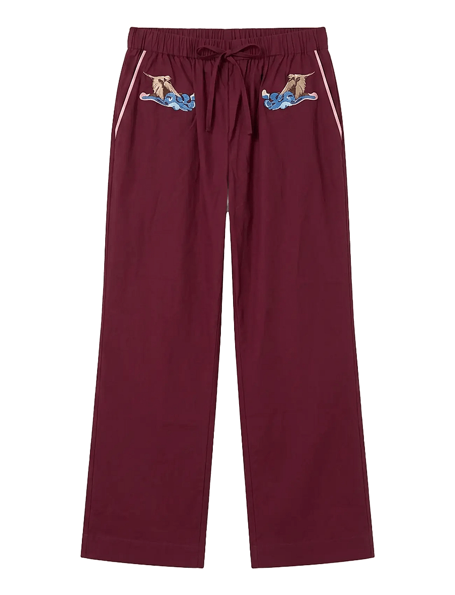 Helmstedt - Fiona Pants - bukser med lige ben - burgundy red - 1