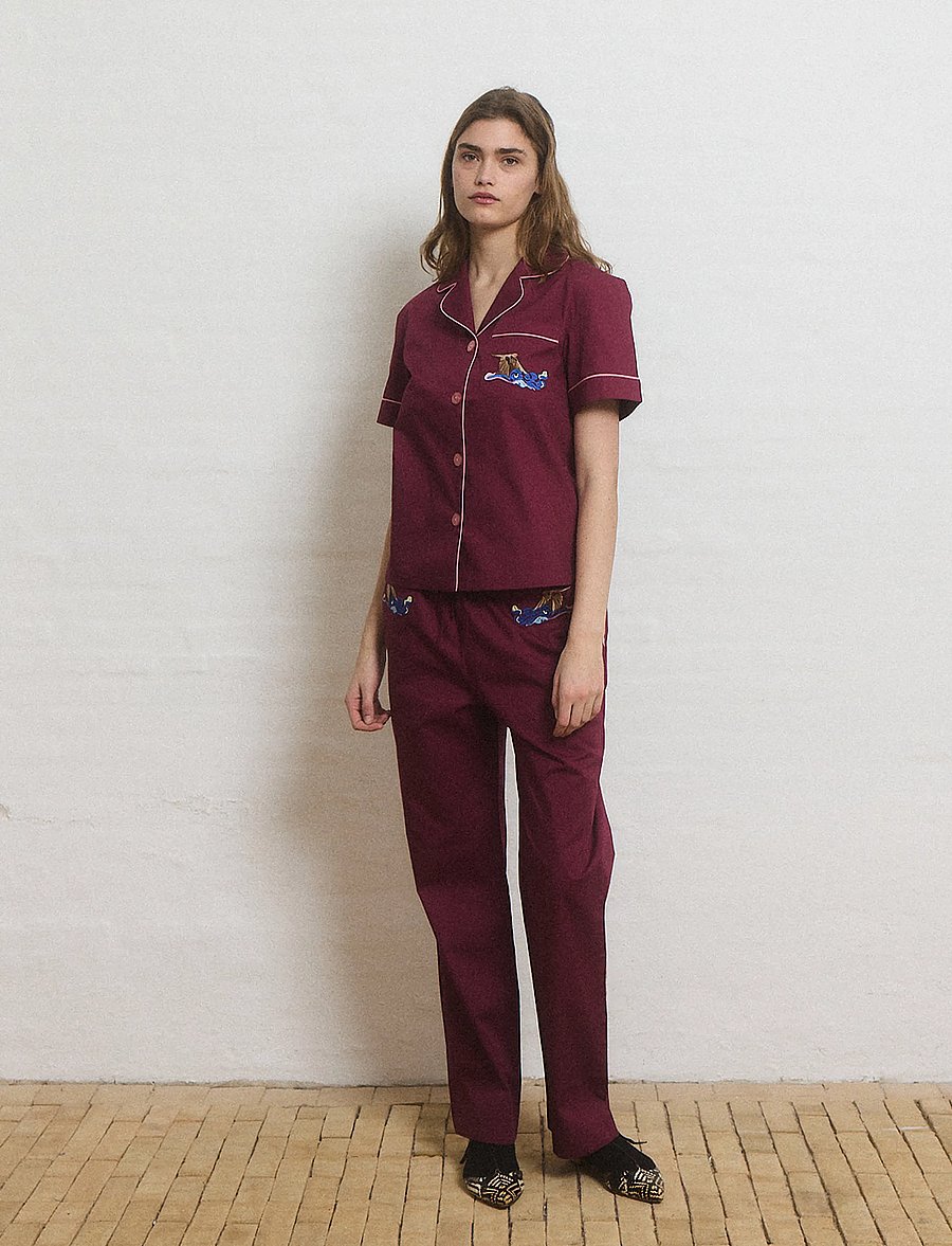 Helmstedt - Fiona Pants - bukser med lige ben - burgundy red - 3