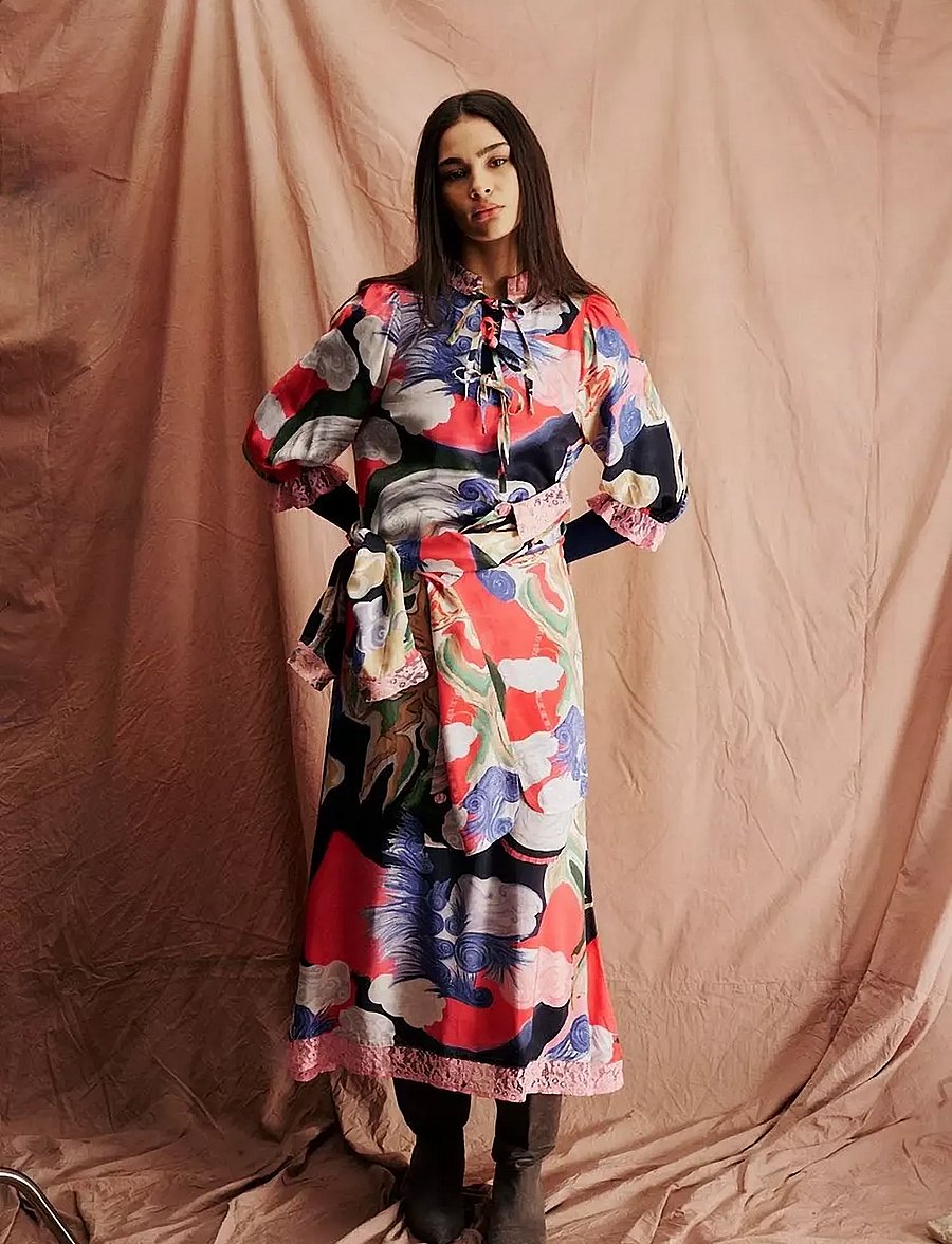 Helmstedt - Ebba dress - midikleidid - serenity print - 0