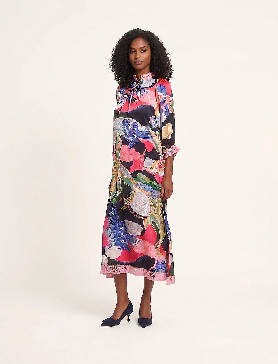 Helmstedt - Ebba dress - midikleidid - serenity print - 0