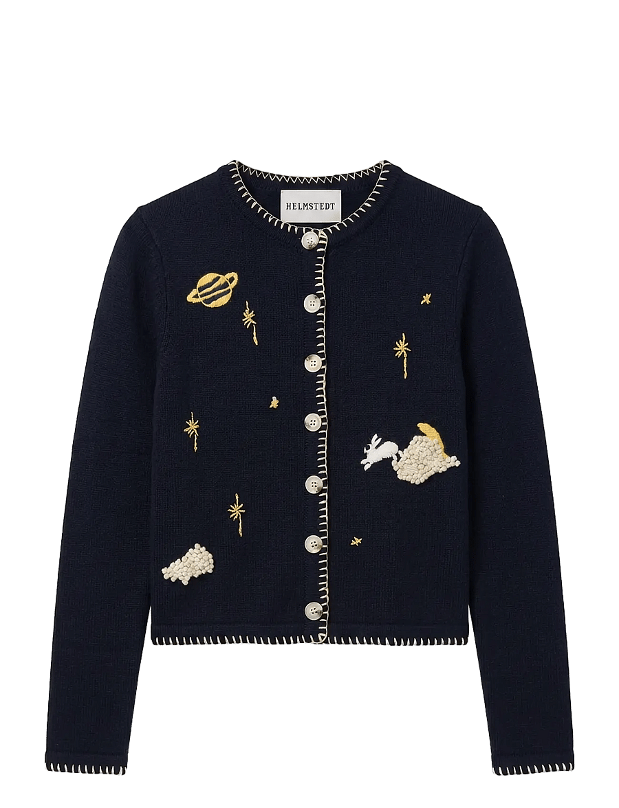 Helmstedt - Tove Cardigan - strickjacken - night sky - 1