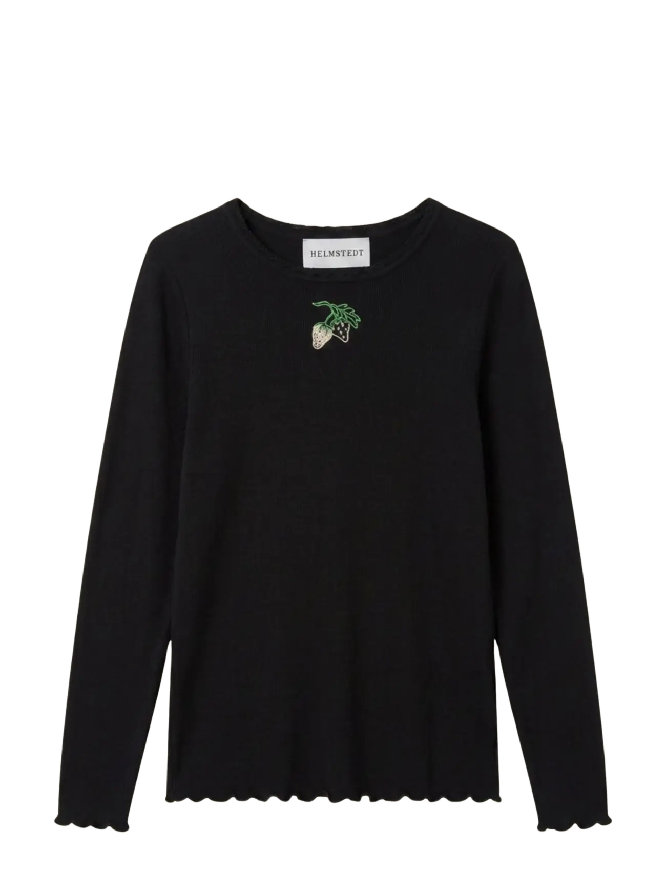 Helmstedt - Andrea Longsleeve T-shirt - long-sleeved tops - black beauty - 1