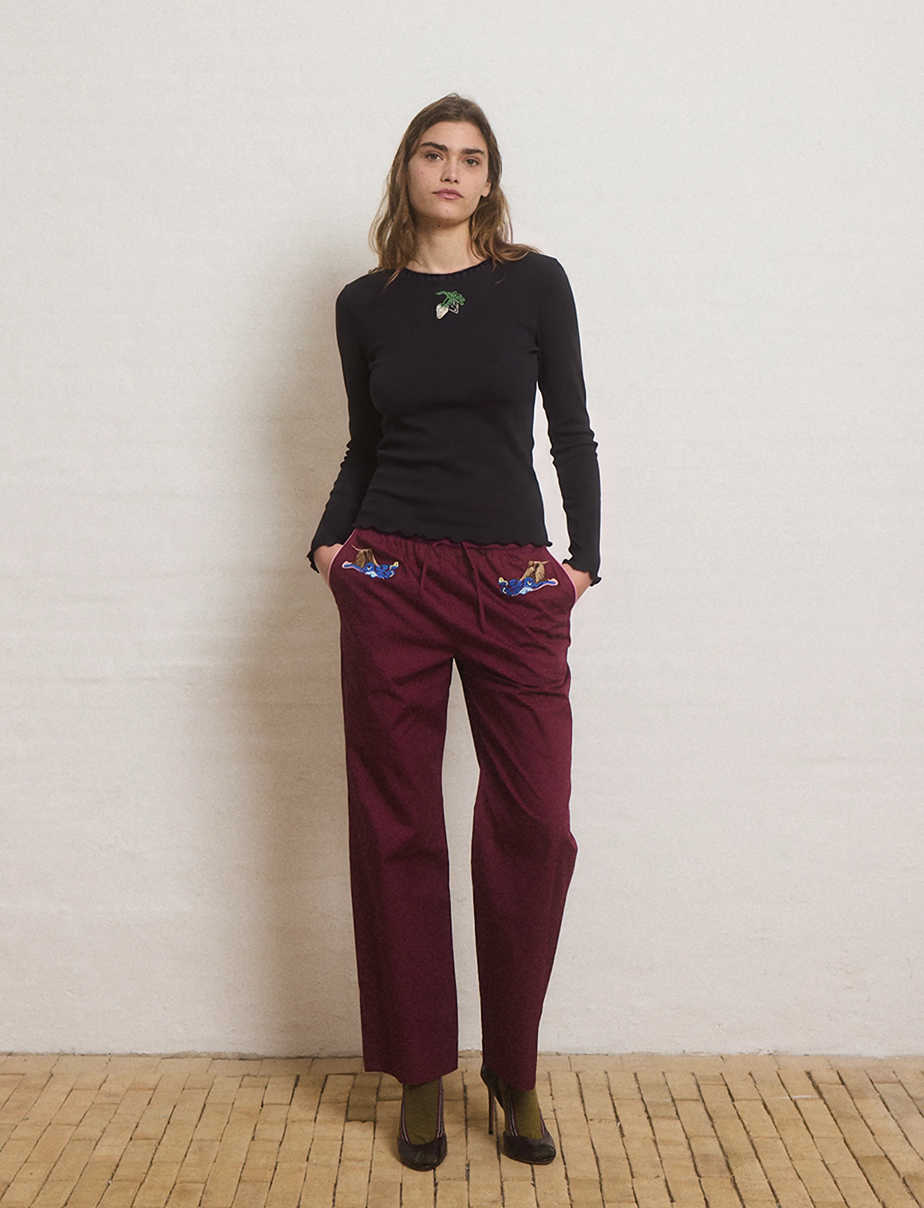 Helmstedt - Andrea Longsleeve T-shirt - long-sleeved tops - black beauty - 3