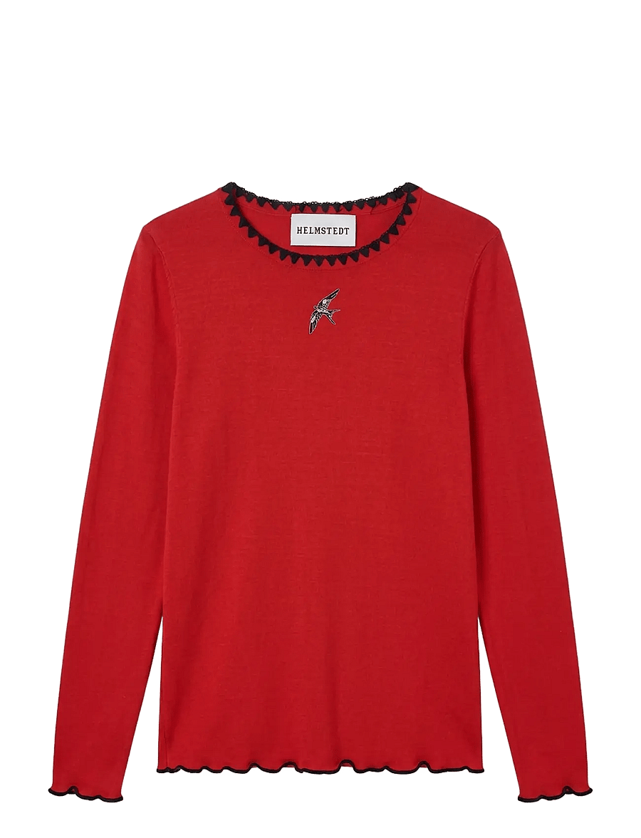 Helmstedt - Andrea Longsleeve T-shirt - pikkade varrukatega topid - cranberry red - 1