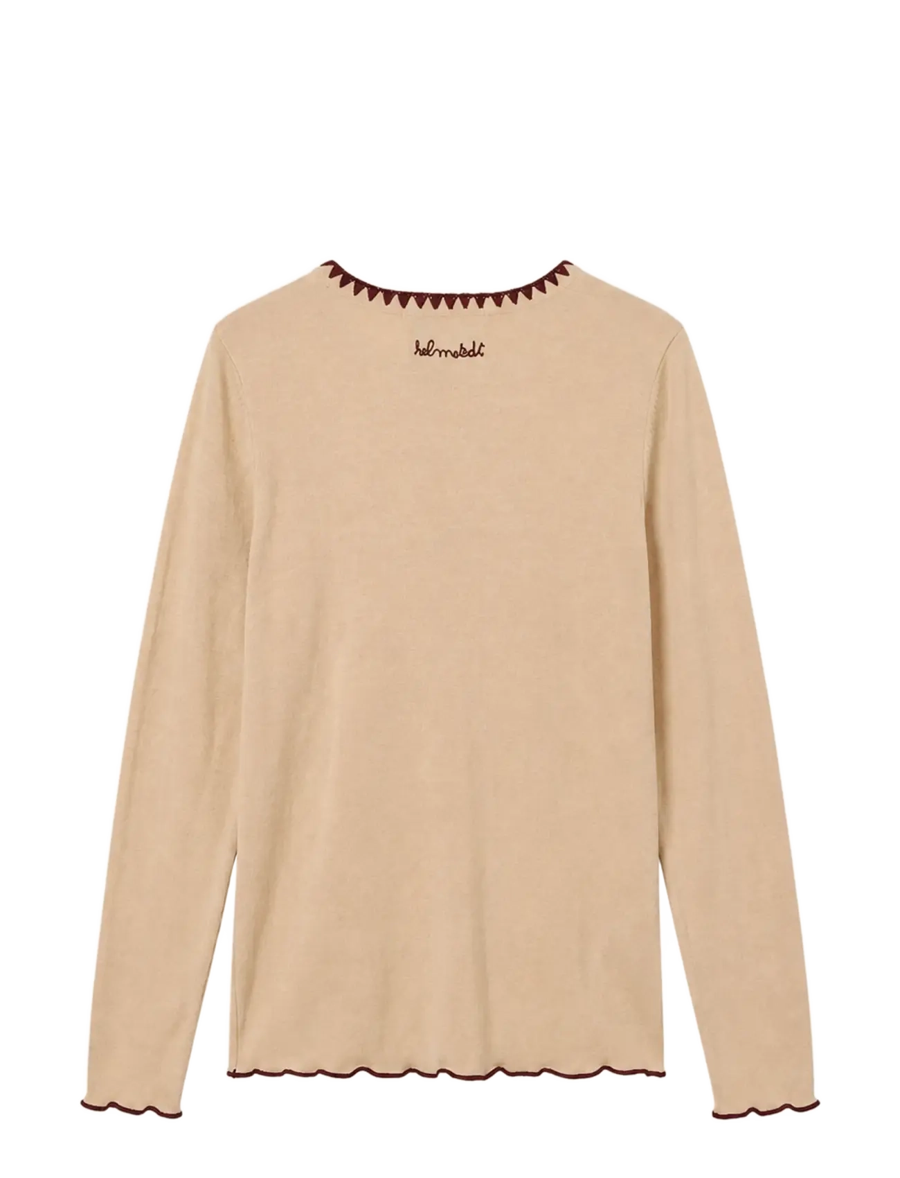 Helmstedt - Andrea Longsleeve T-shirt - long-sleeved tops - vanilla beige - 2