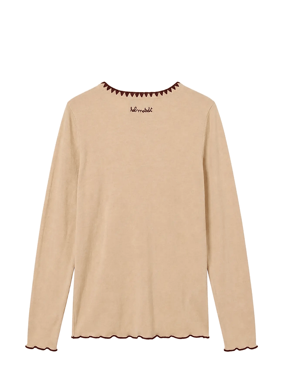 Helmstedt - Andrea Longsleeve T-shirt - pikkade varrukatega topid - vanilla beige - 2