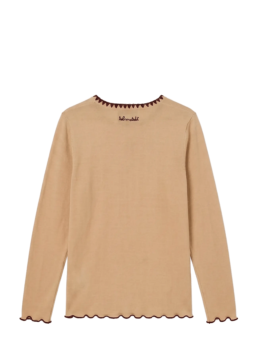 Helmstedt - Andrea Longsleeve T-shirt - långärmade toppar - vanilla beige - 2