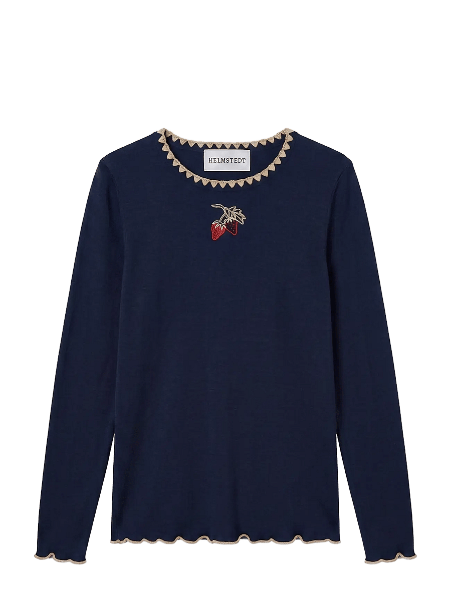 Helmstedt - Andrea Strap Top - pikkade varrukatega topid - midnight blue - 1