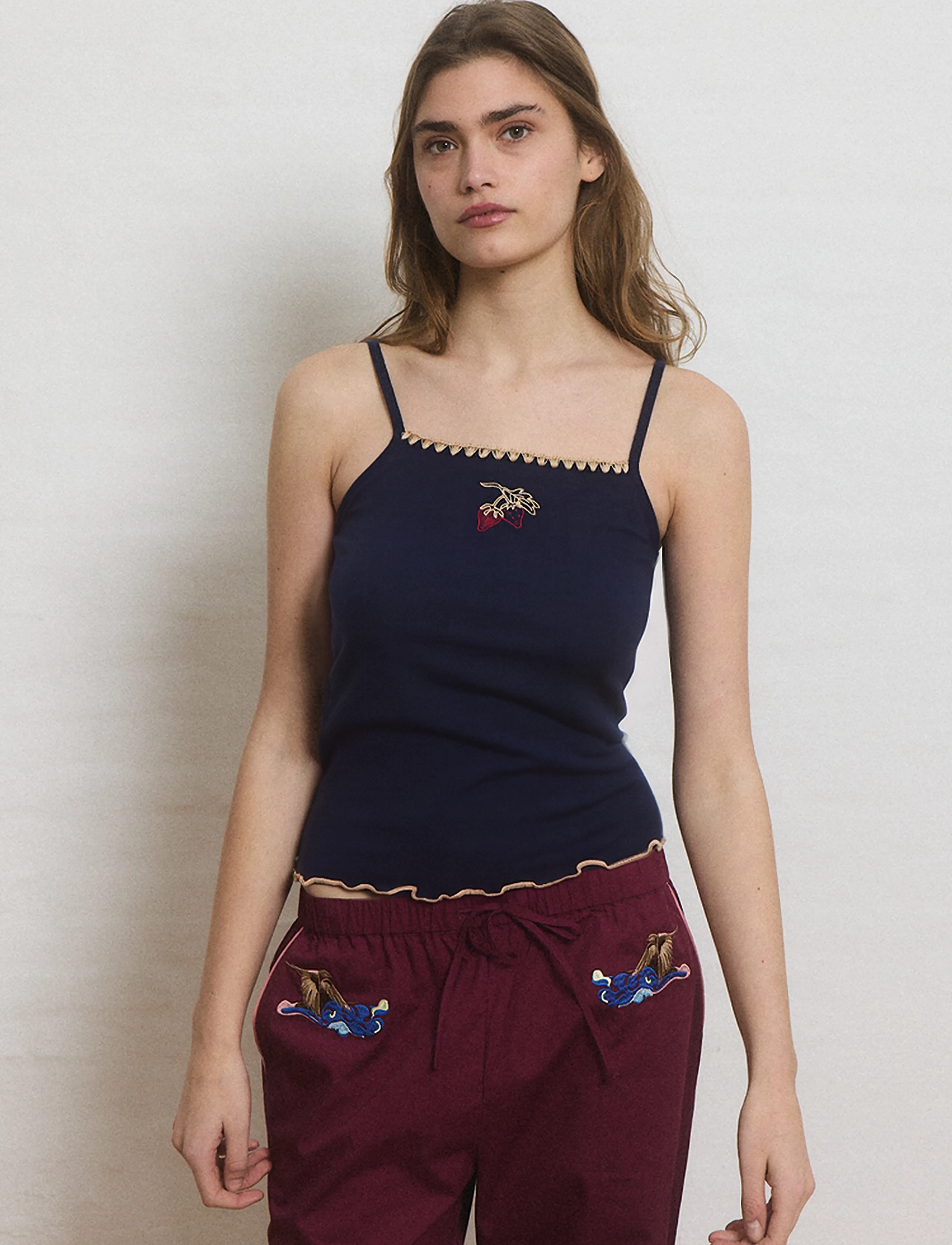 Helmstedt - Andrea Strap Top - sleeveless tops - midnight blue - 3