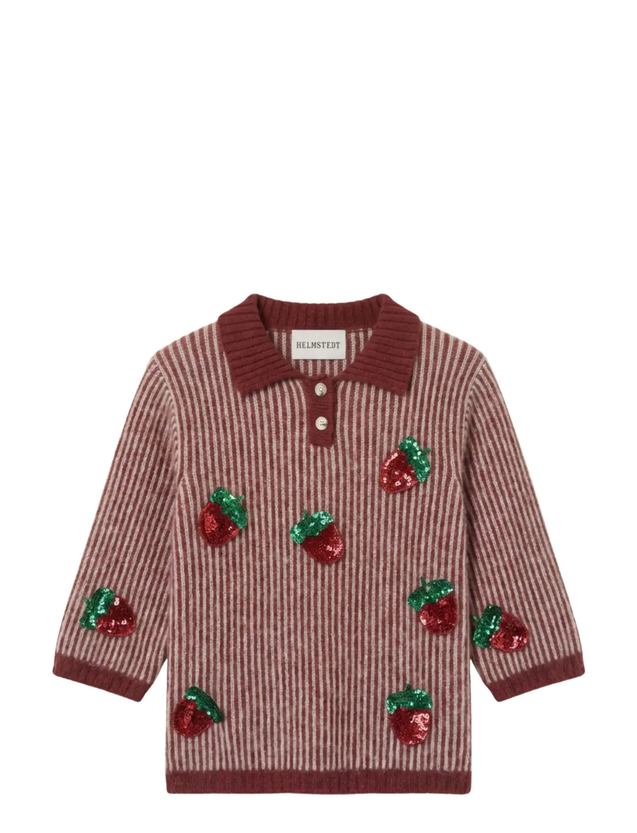 Helmstedt Nova Knit - Jumpers - STRIPED KNIT / burgundy