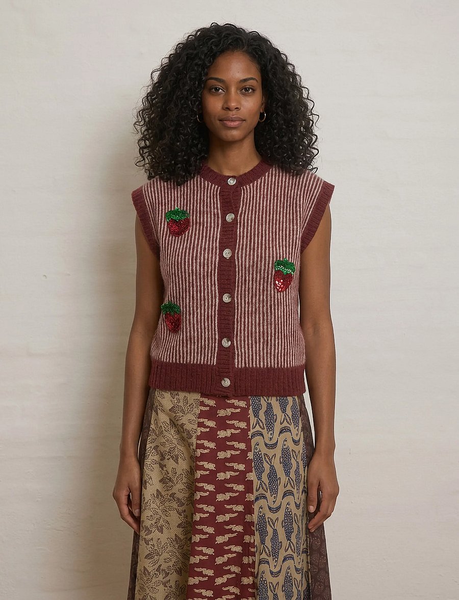 Helmstedt - Naya Vest - strickwesten - striped knit - 0