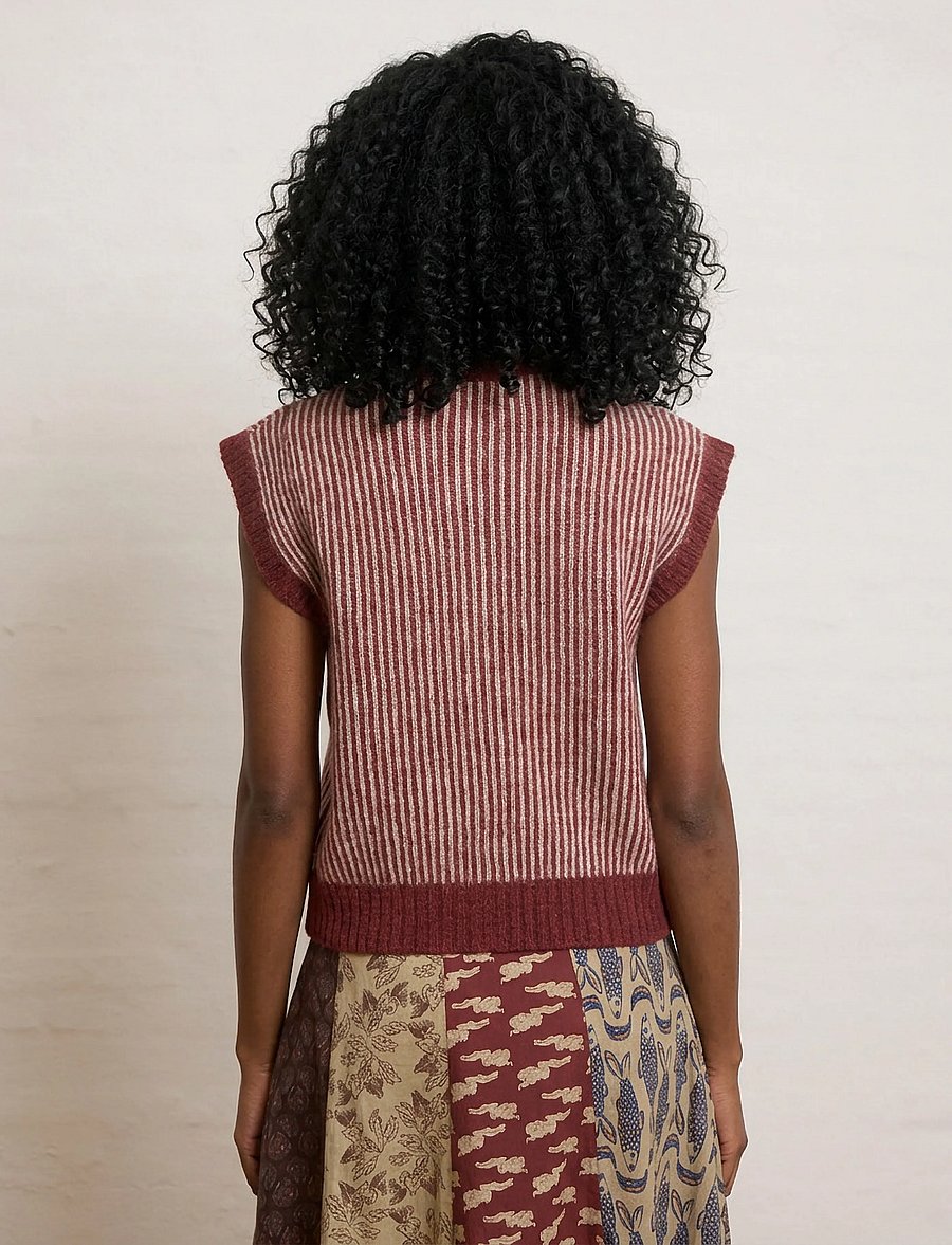 Helmstedt - Naya Vest - strickwesten - striped knit - 3