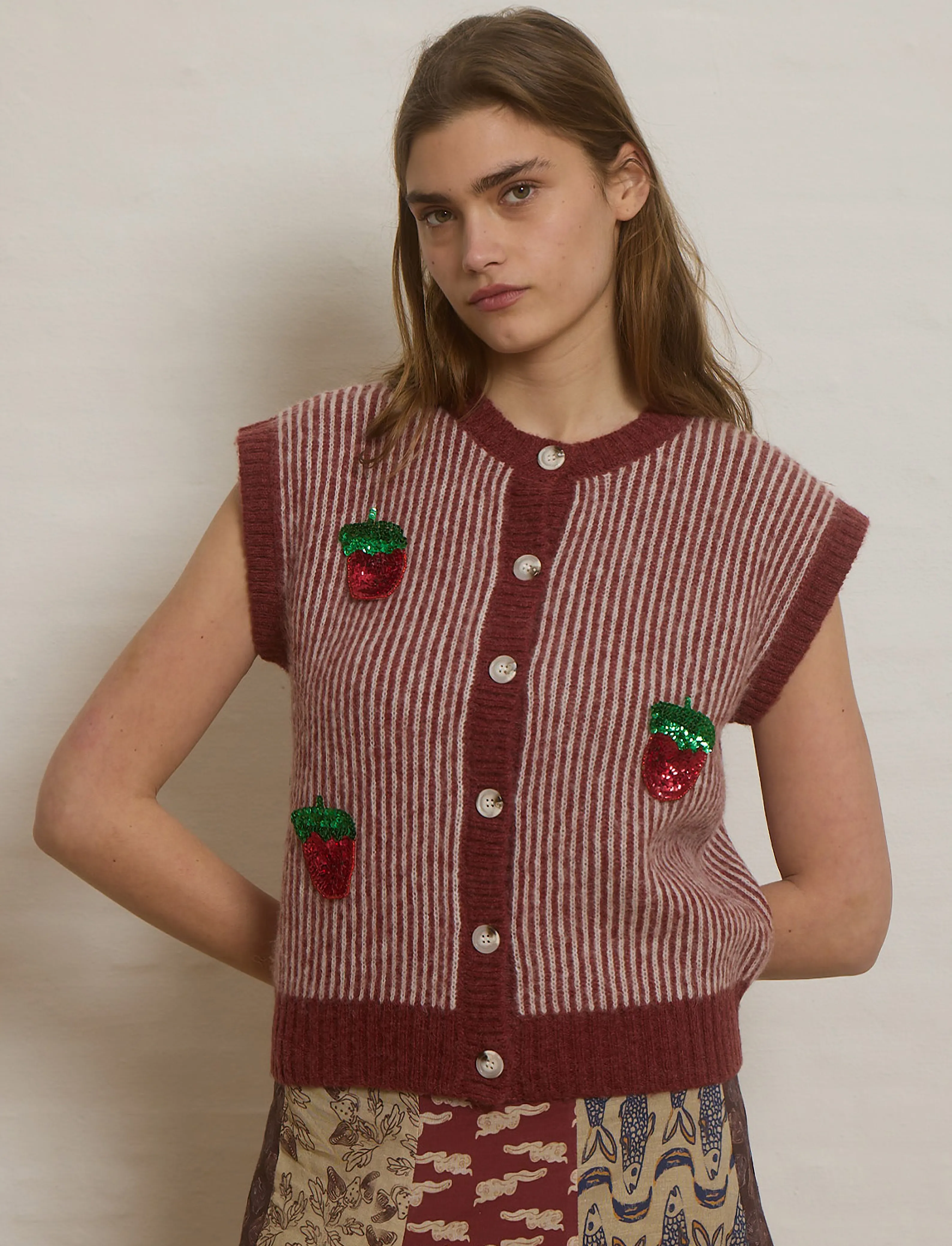 Helmstedt - Naya Vest - strikkevester - striped knit - 5