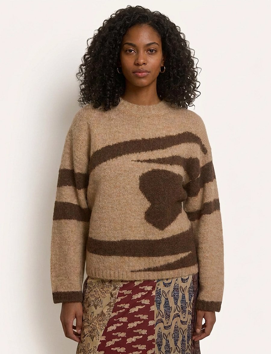 Helmstedt - Annelie Knit - kampsunid - burnt chestnut - 0