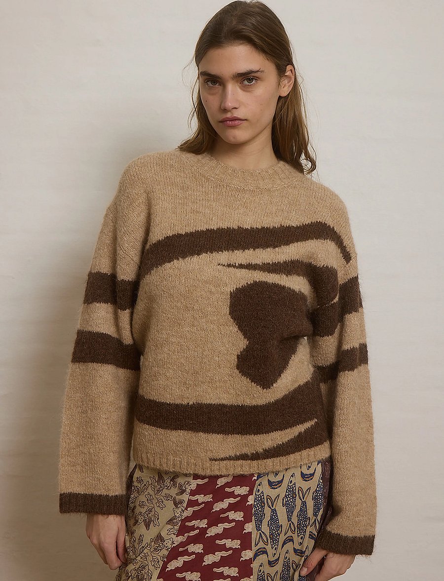 Helmstedt - Annelie Knit - jumpers - burnt chestnut - 0