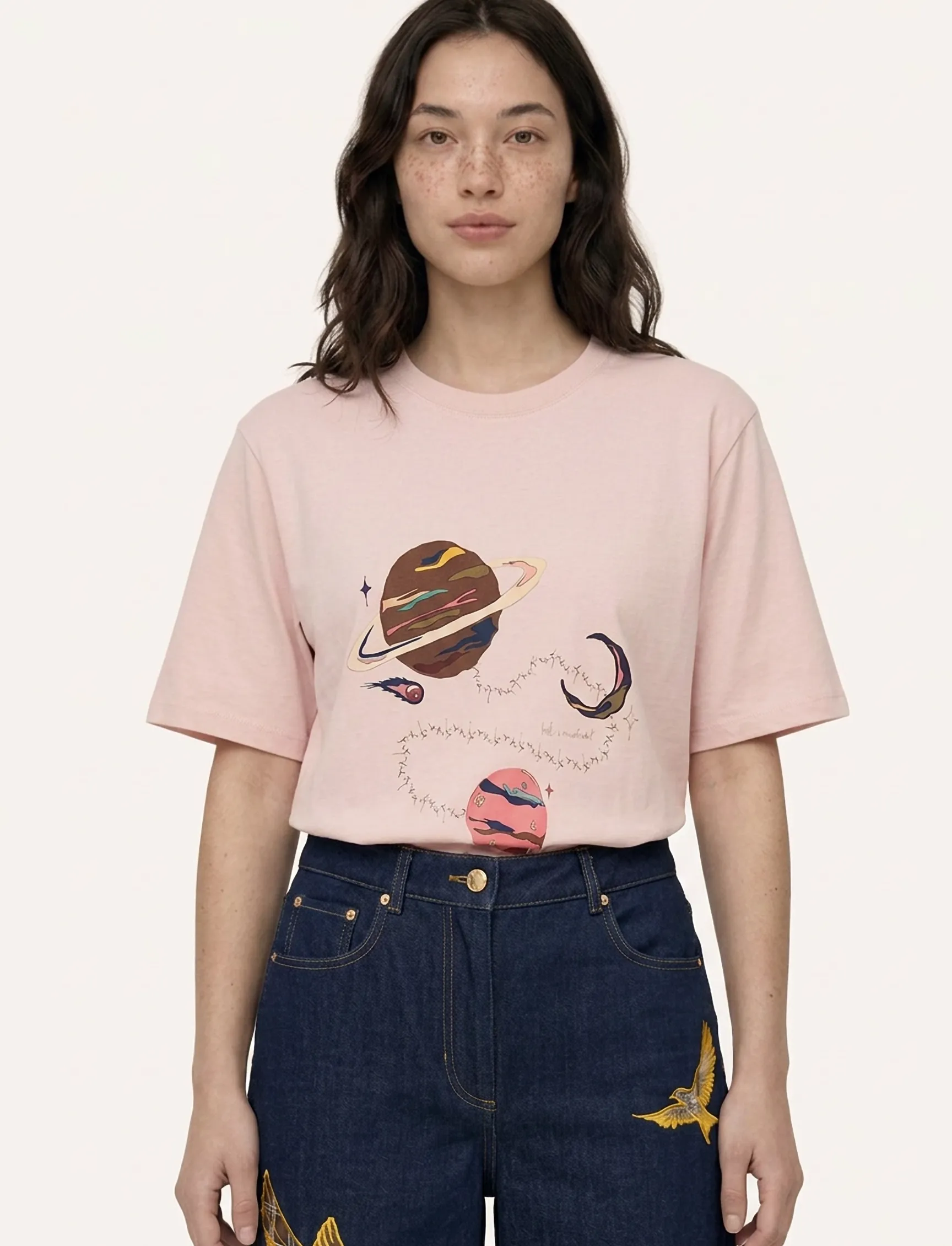 Helmstedt Noor T-Shirt - T-särgid - HUSHED VIOLET WITH PRINT / pink/rose