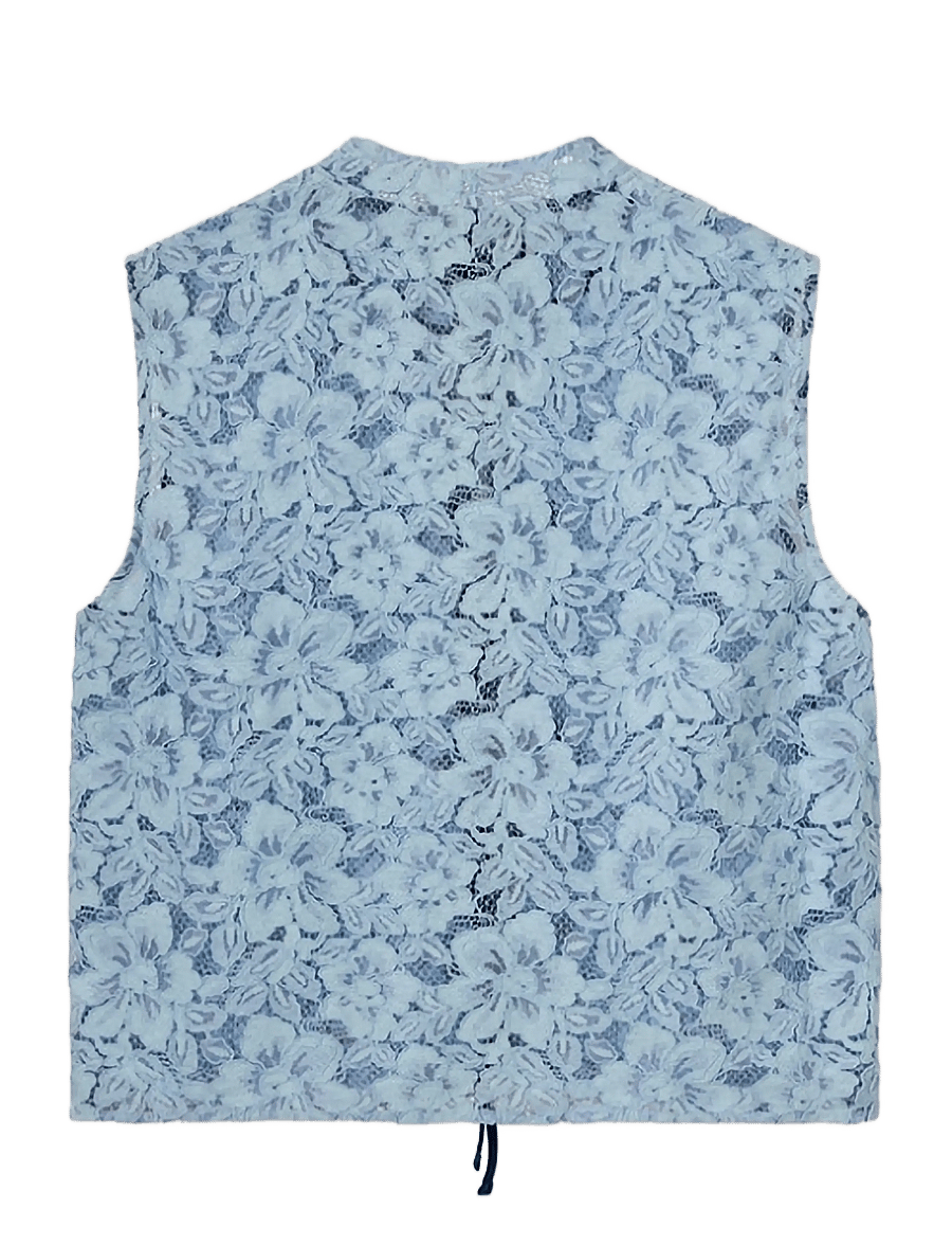 Helmstedt - Maggie Vest - Ärmlösa blusar - dusty blue - 2