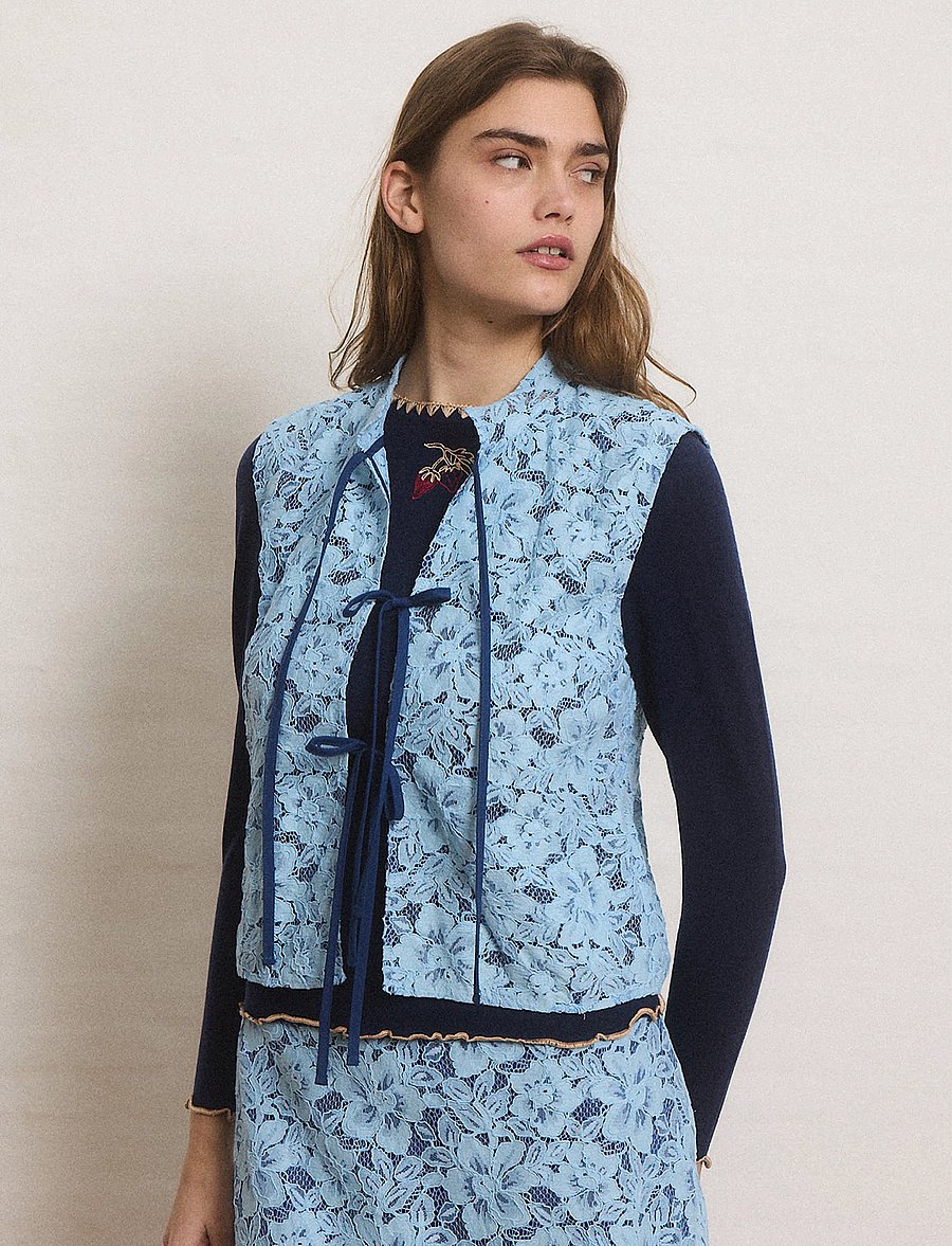Helmstedt - Maggie Vest - Ärmlösa blusar - dusty blue - 0