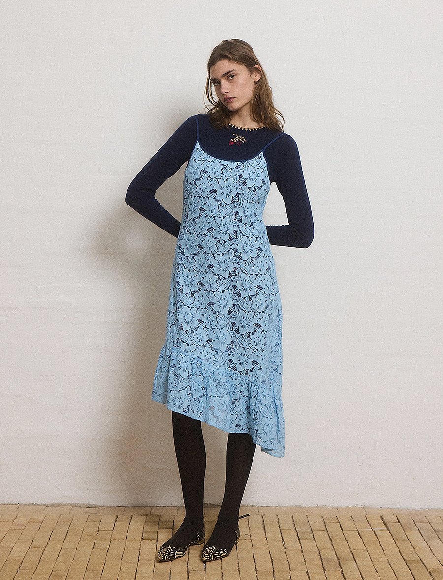 Helmstedt - Kaisa Dress - pitskleidid - dusty blue - 3