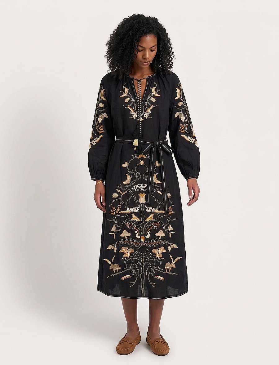 Helmstedt - Monica Dress - midikleidid - black beauty - 0