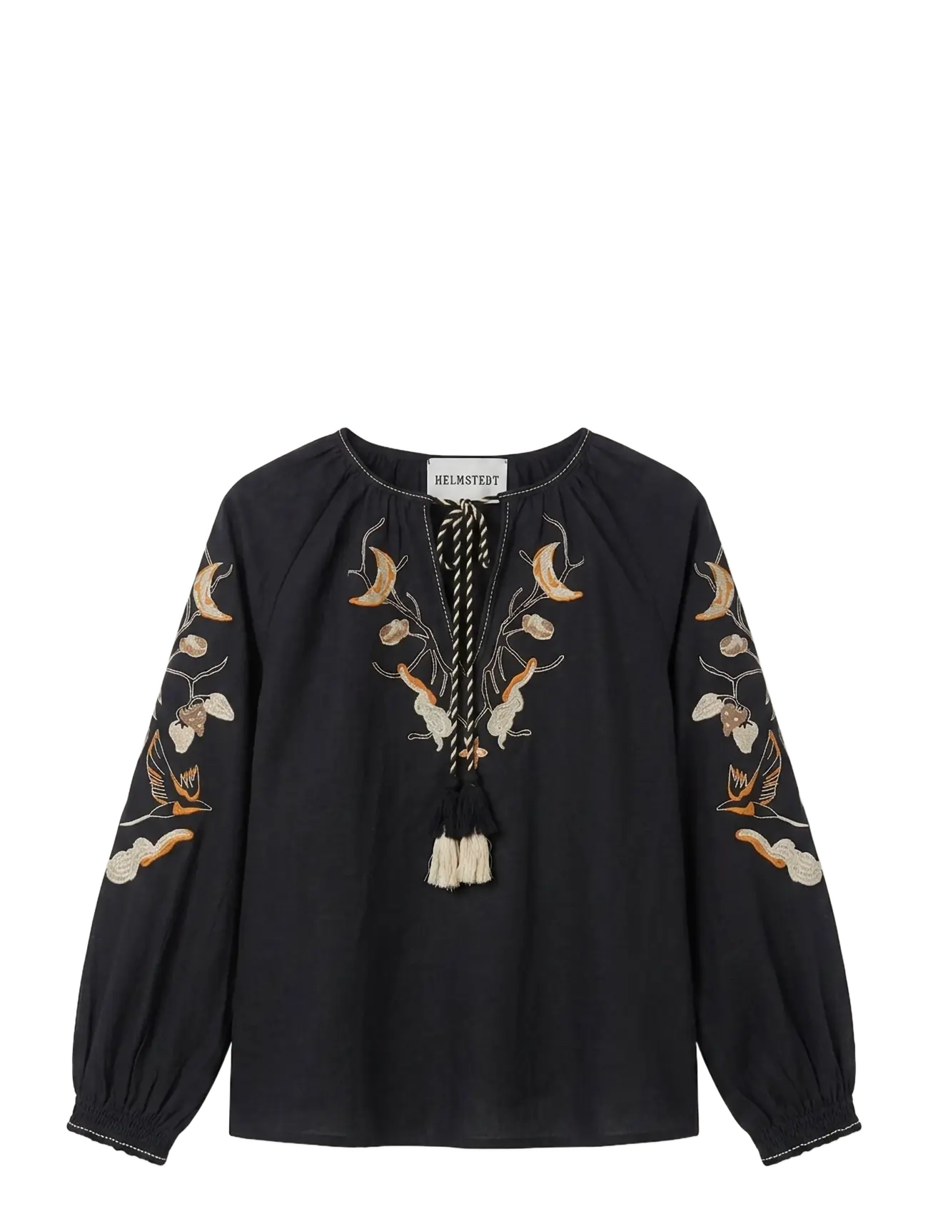 Helmstedt - Eline Blouse - långärmade blusar - black beauty - 1