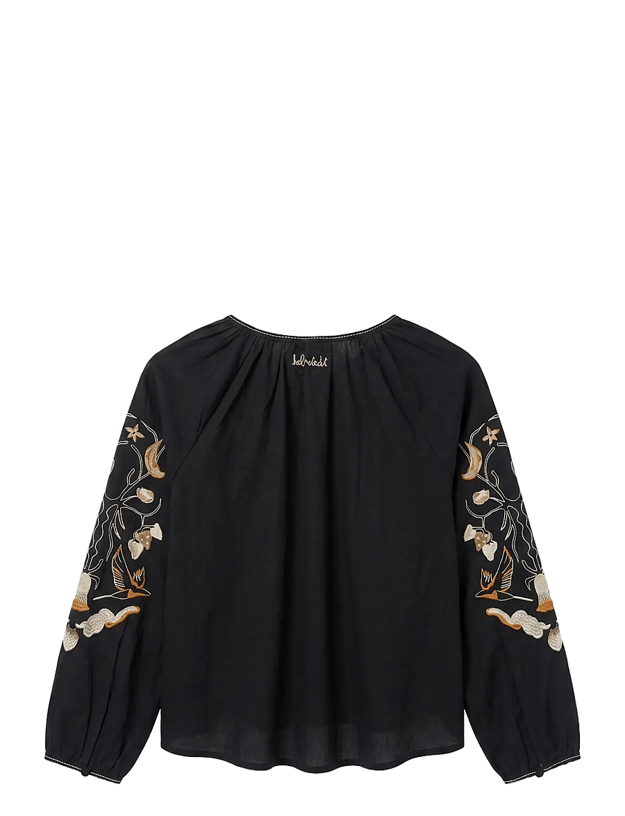 Helmstedt - Eline Blouse - långärmade blusar - black beauty - 2