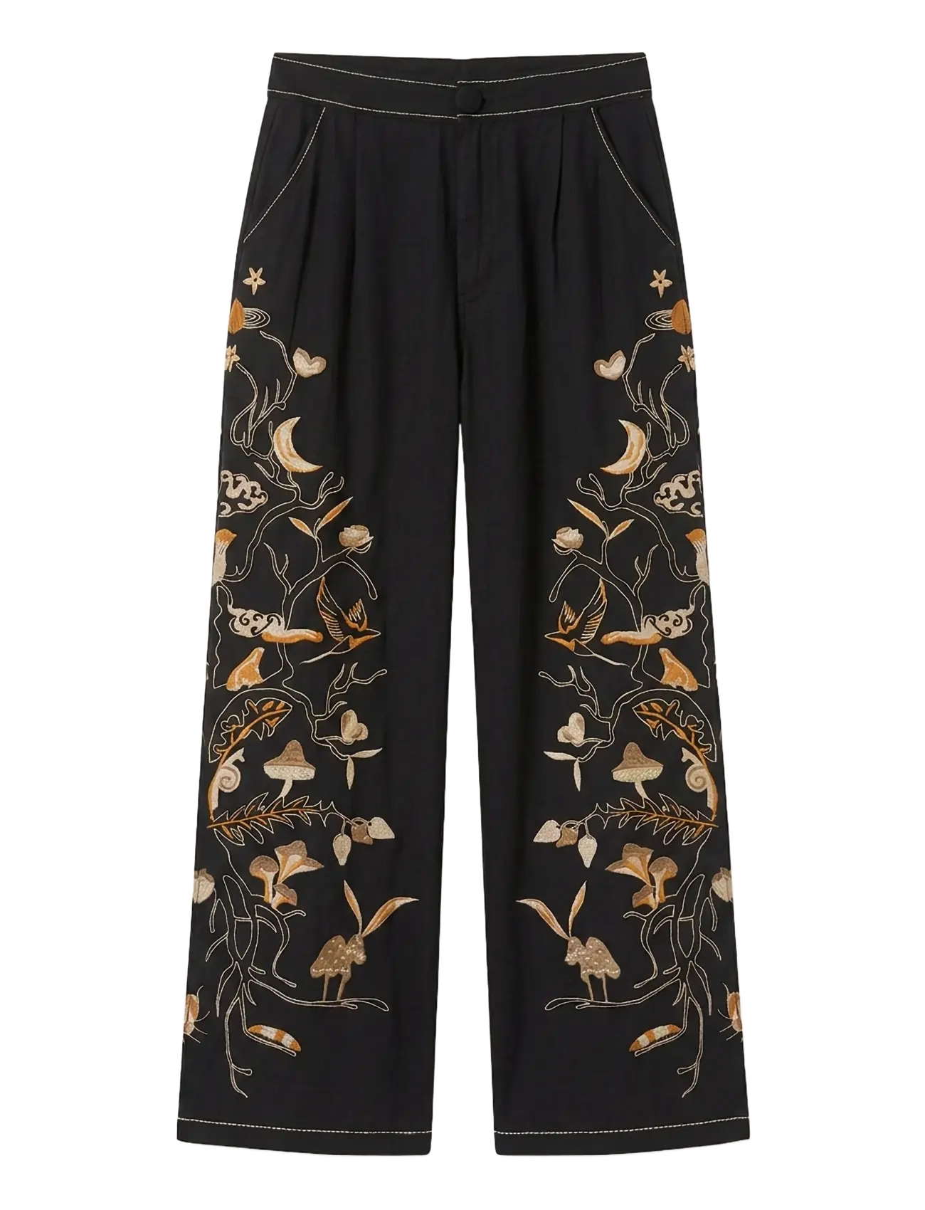 Helmstedt - Maya Pants - bukser med lige ben - black beauty - 1