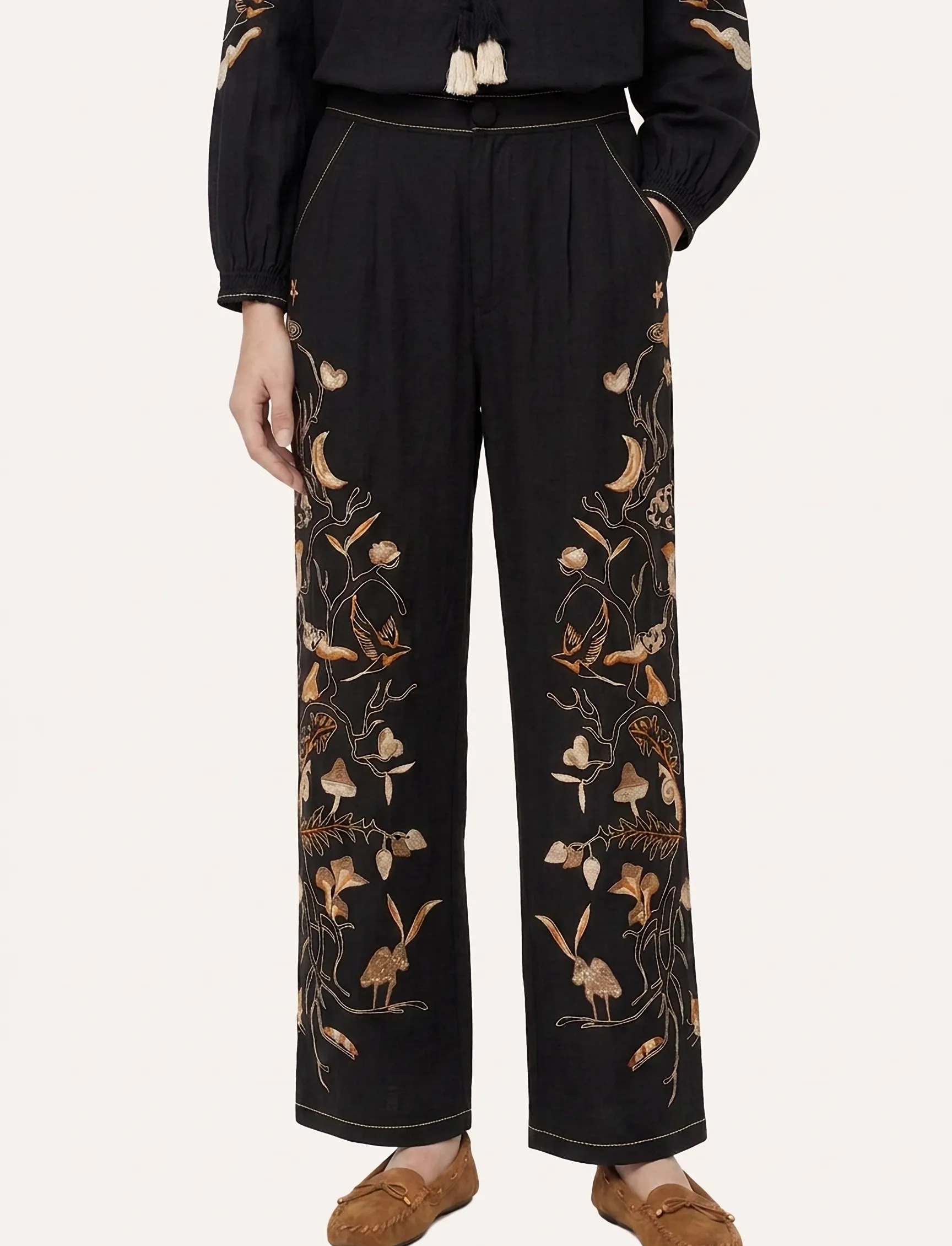 Helmstedt Maya Pants - Bukser - BLACK BEAUTY / black