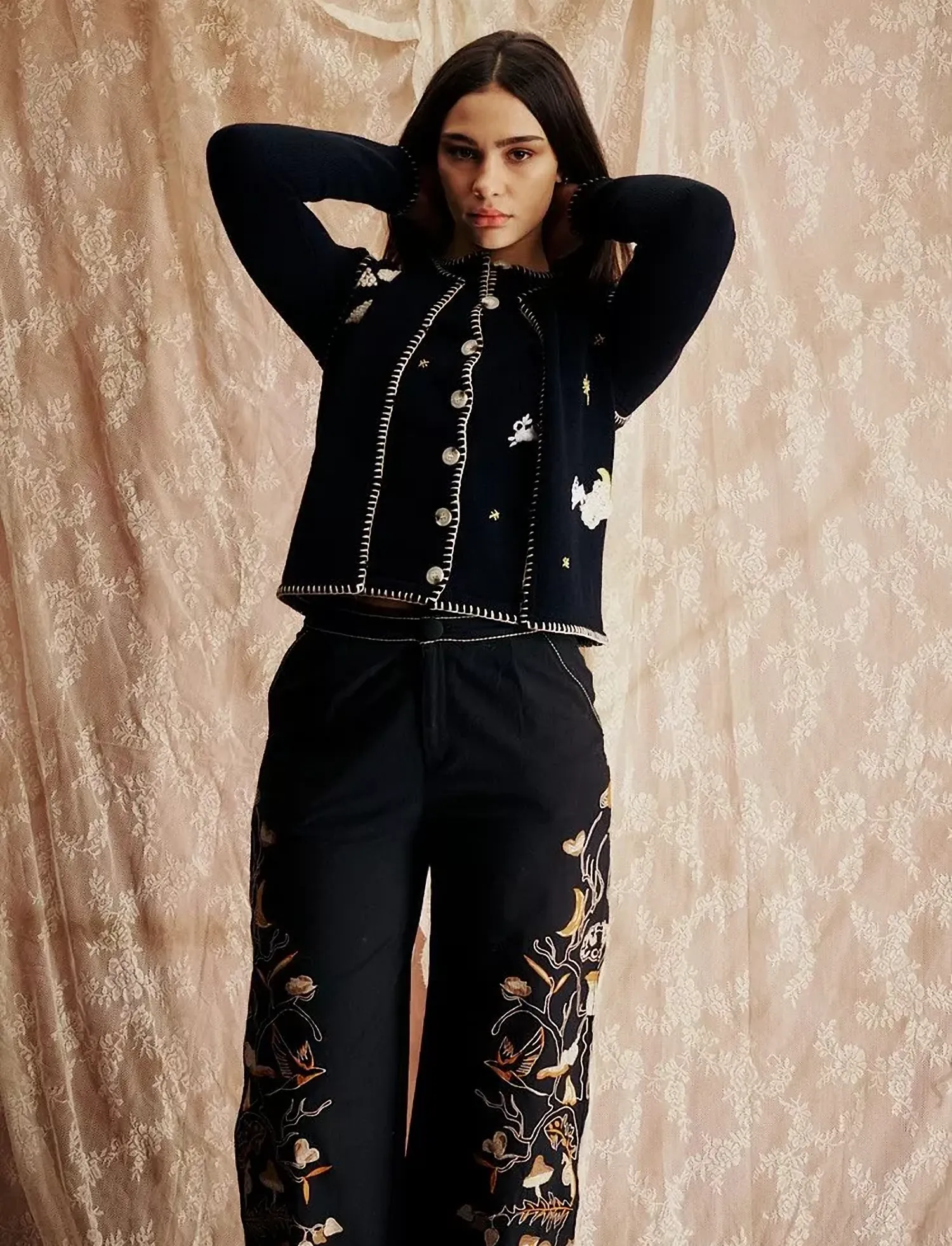 Helmstedt - Maya Pants - bikses ar taisnām starām - black beauty - 4