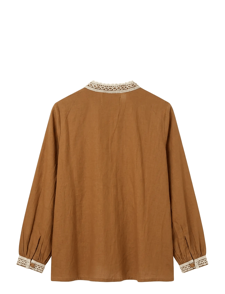 Helmstedt - Linea Blouse - langärmlige hemden - honey brown - 2