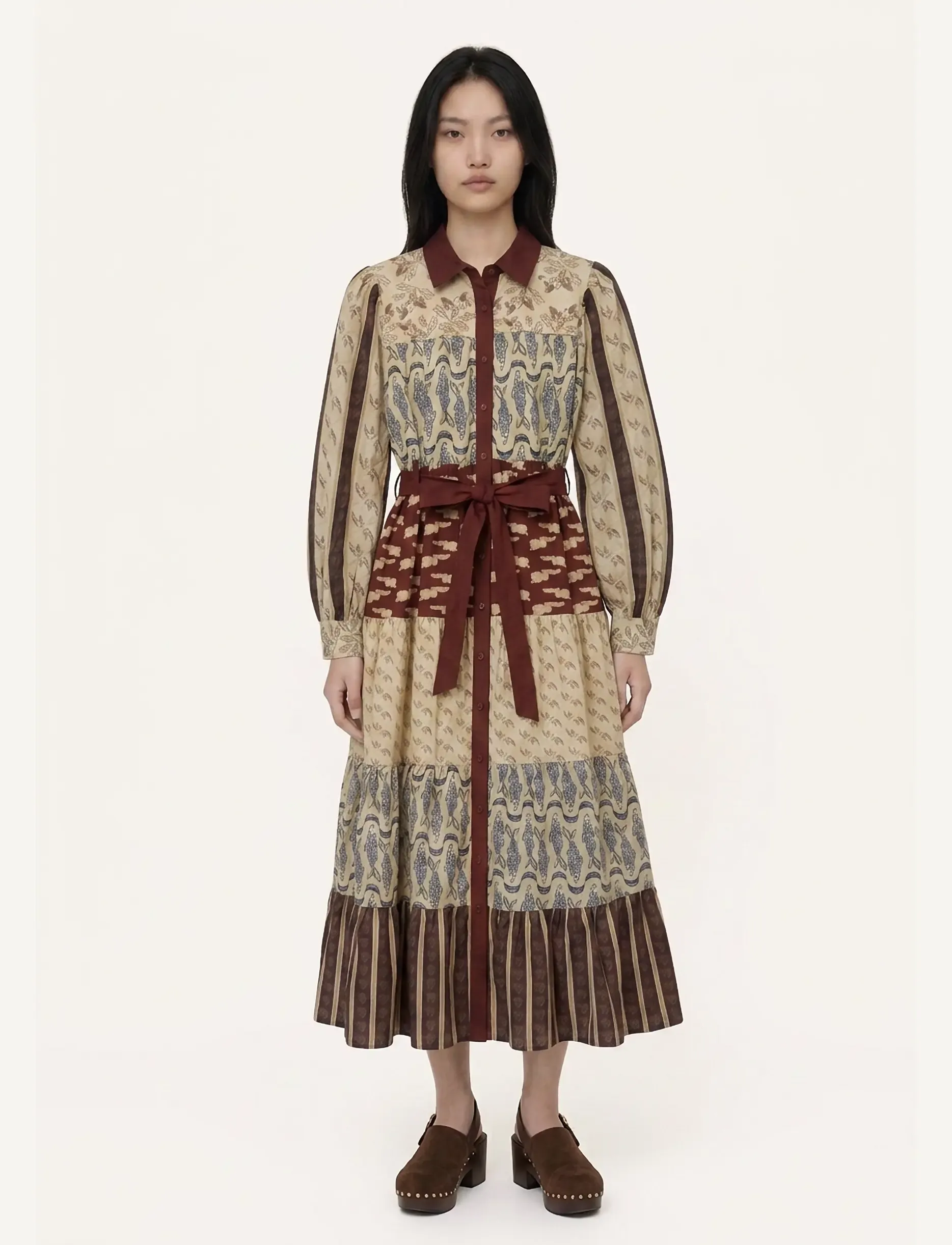 Helmstedt Iben Dress - Modetrends - PATCHWORK OF DREAMS / beige