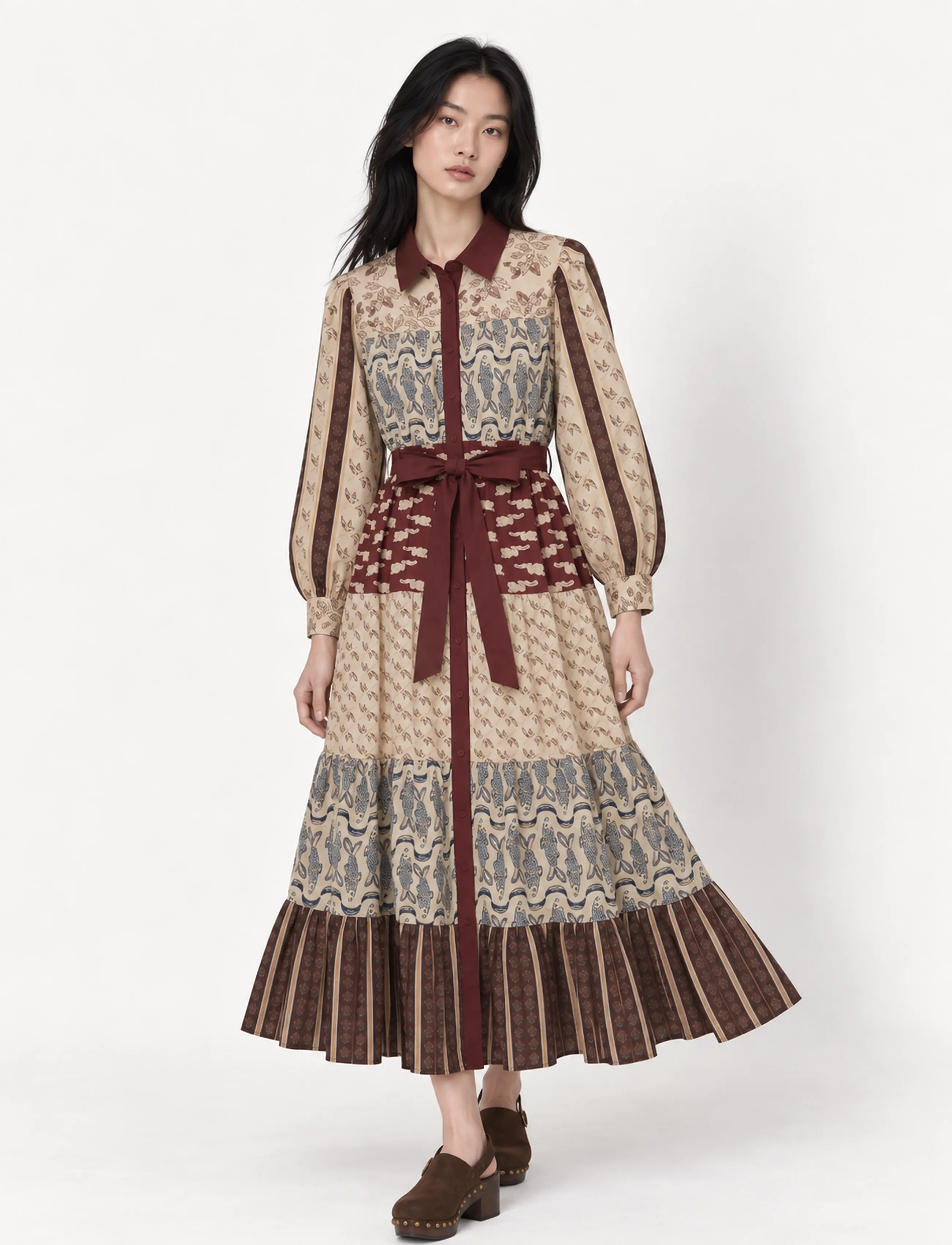 Helmstedt Iben Dress - Helmstedt - PATCHWORK OF DREAMS / beige