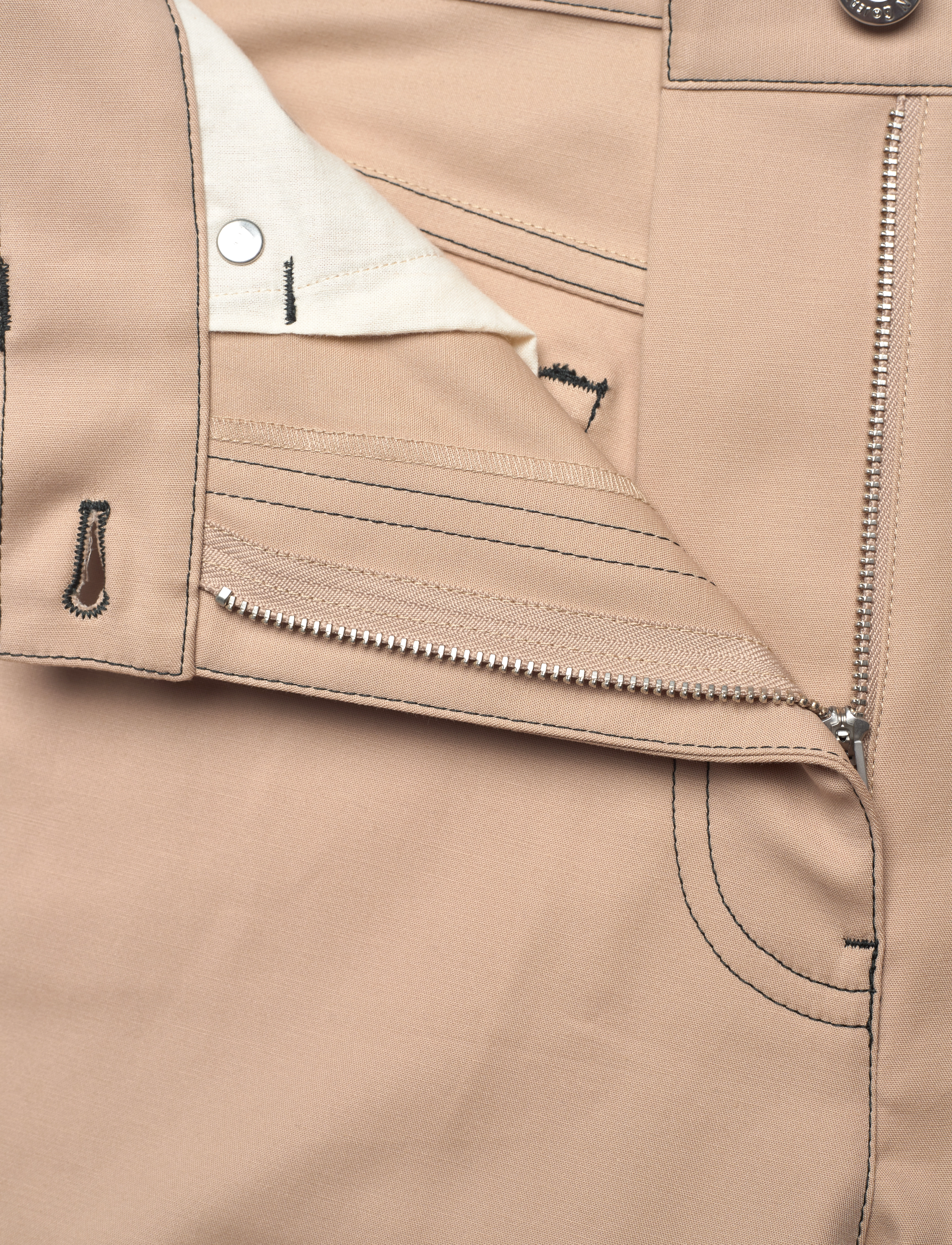 Helmut Lang - STR CTTN BOOTCUT.COT - alt laienevad teksad - sandstorm - 3