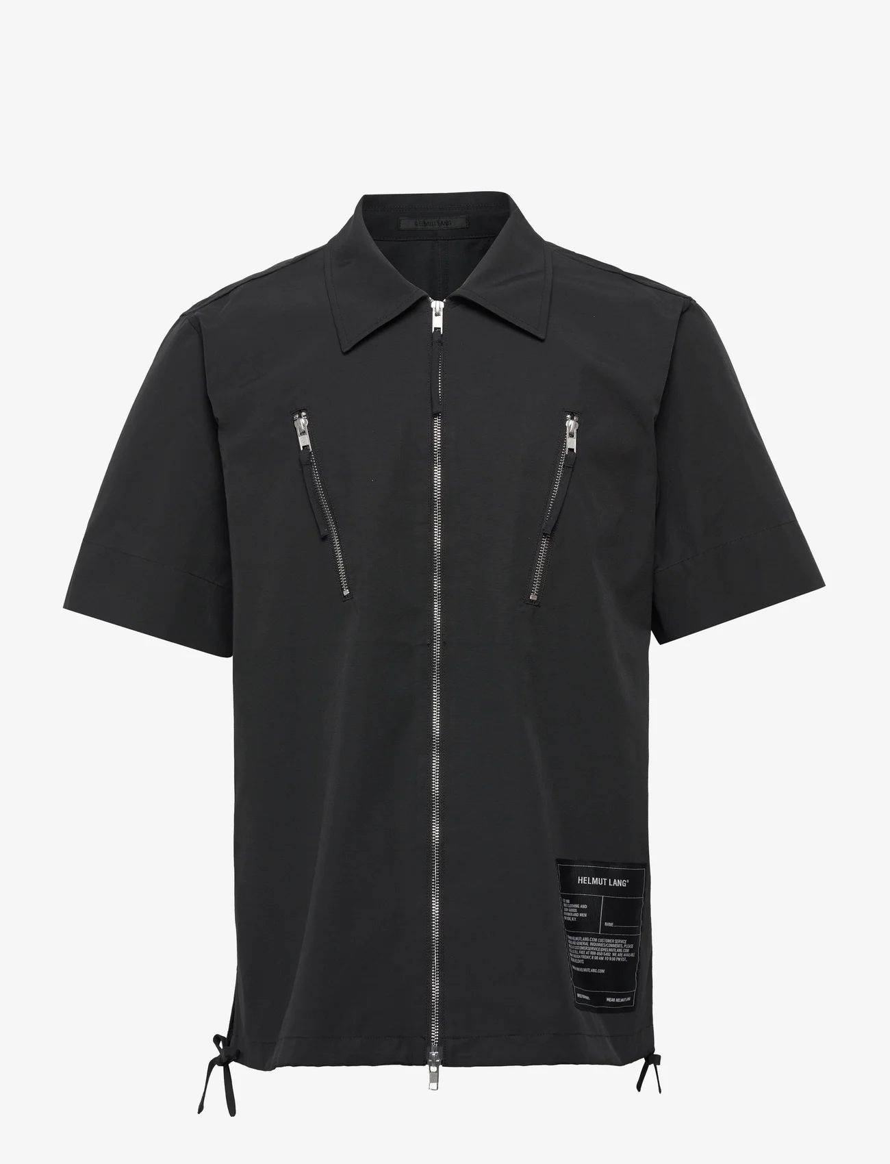 Helmut Lang - ZIP SHIRT.COTTON NYL - basic shirts - black - 0