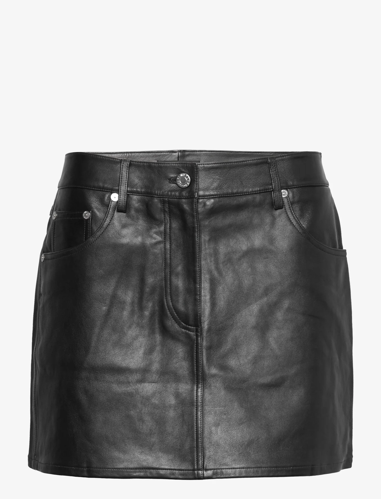 Helmut Lang - LTHR 5PKT SKT.RAW LA - leather skirts - black - 0