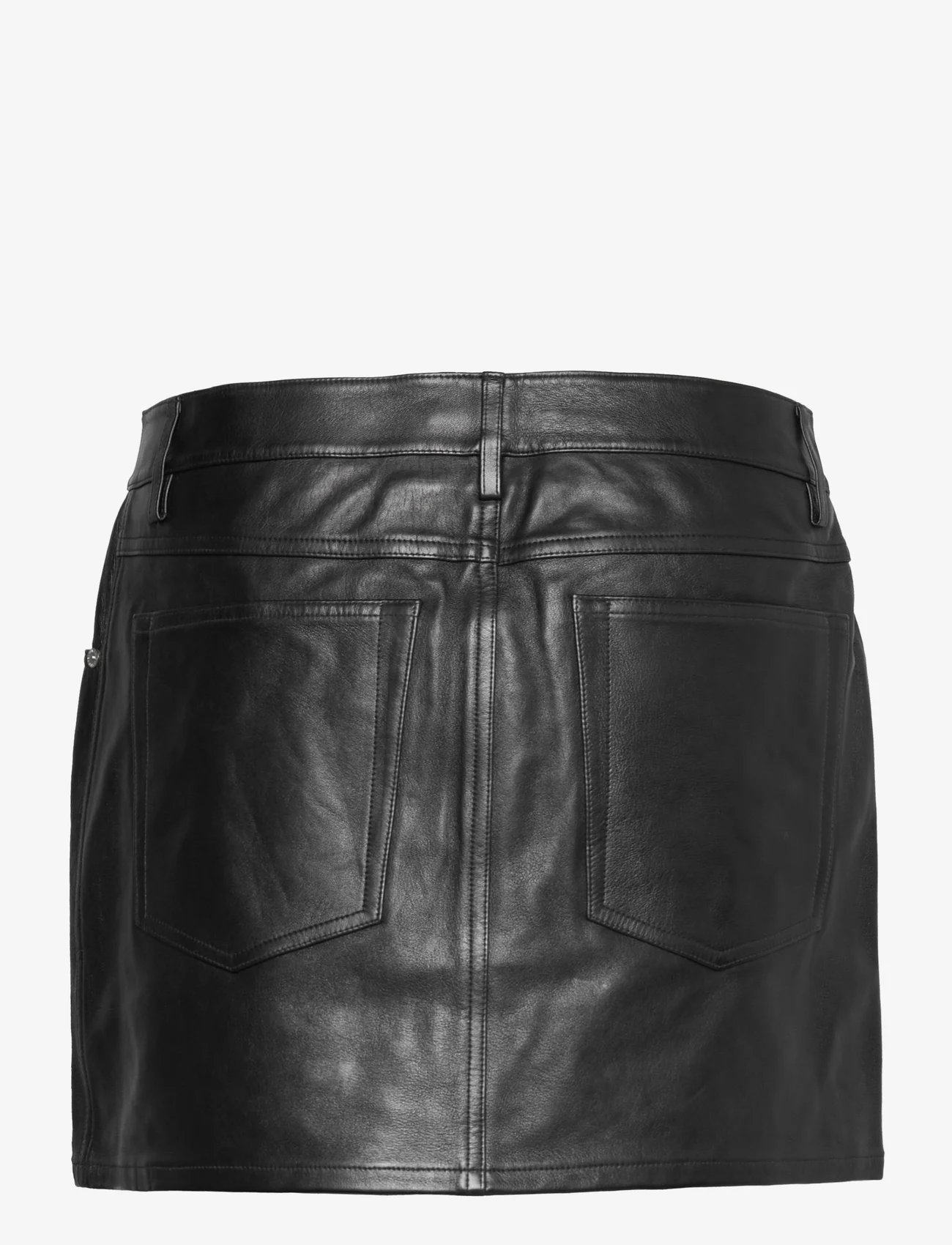 Helmut Lang - LTHR 5PKT SKT.RAW LA - leather skirts - black - 1