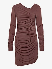 Helmut Lang - LS TWIST DRESS.CREPE - korte kjoler - chocolate - 0