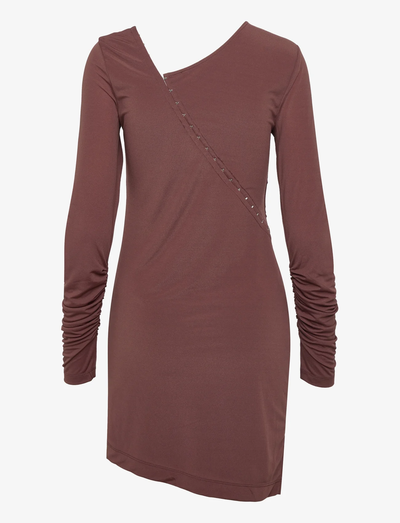 Helmut Lang - LS TWIST DRESS.CREPE - korte kjoler - chocolate - 1
