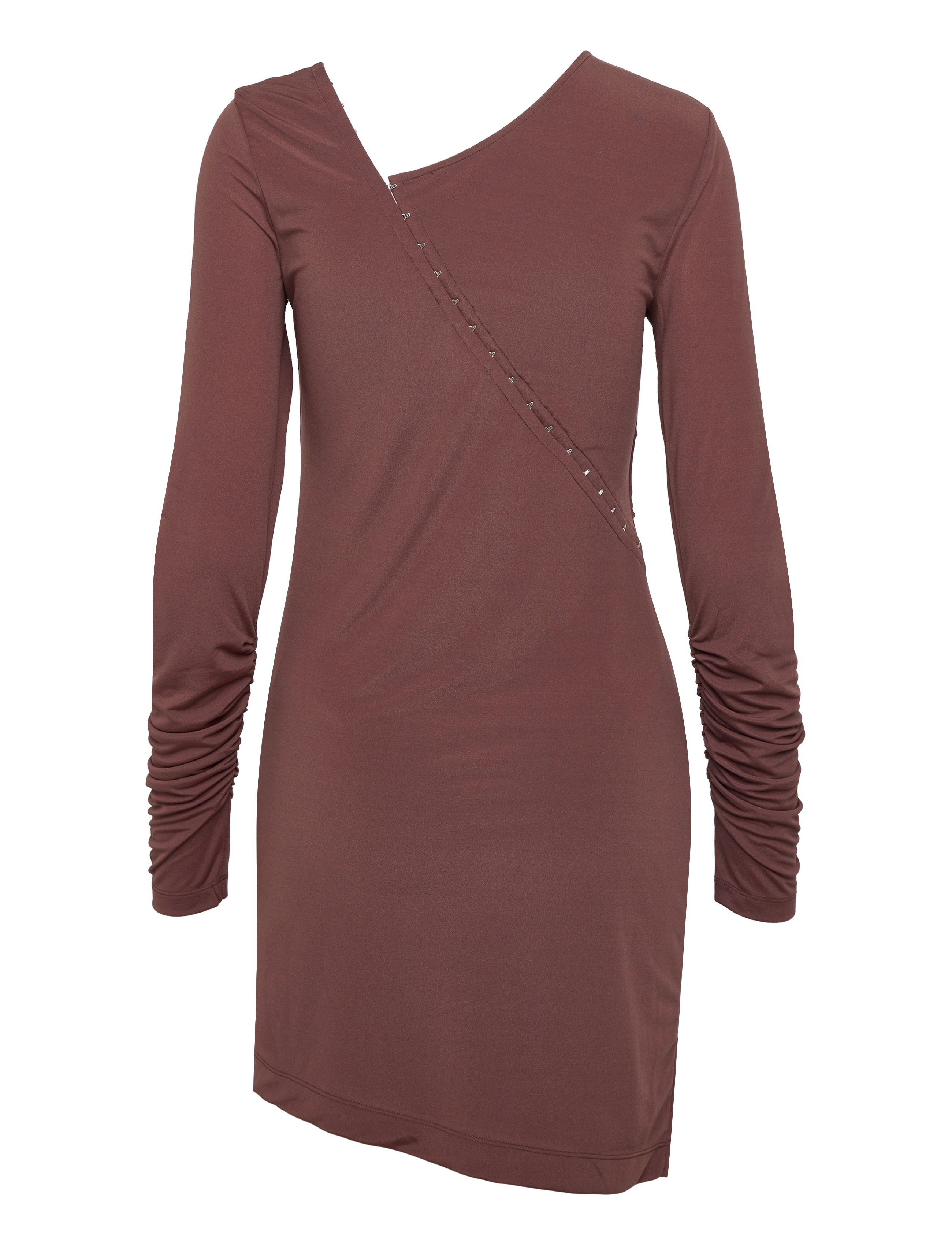 Helmut Lang - LS TWIST DRESS.CREPE - minikleidid - chocolate - 1
